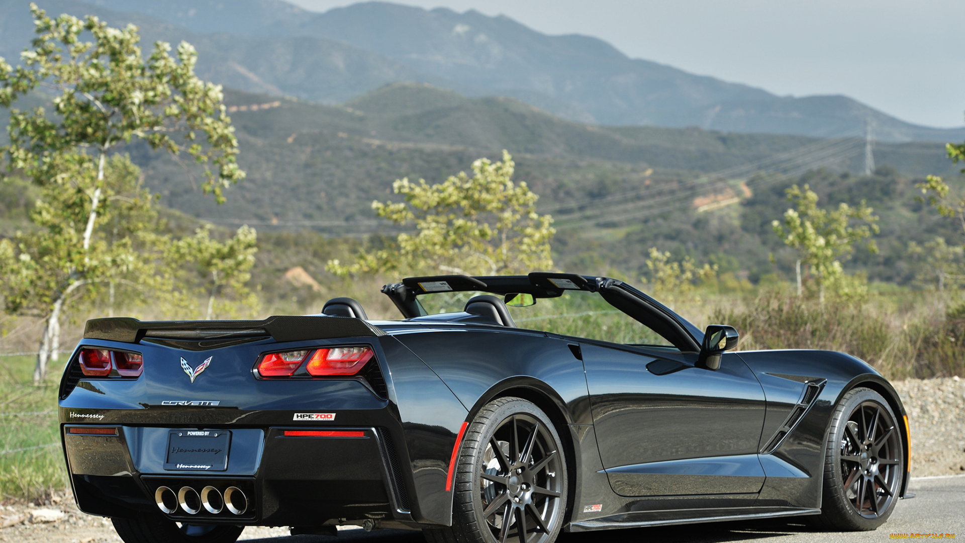 автомобили, corvette, hennessey, stingray, 2014, г, темный, supercharged, hpe700, convertible