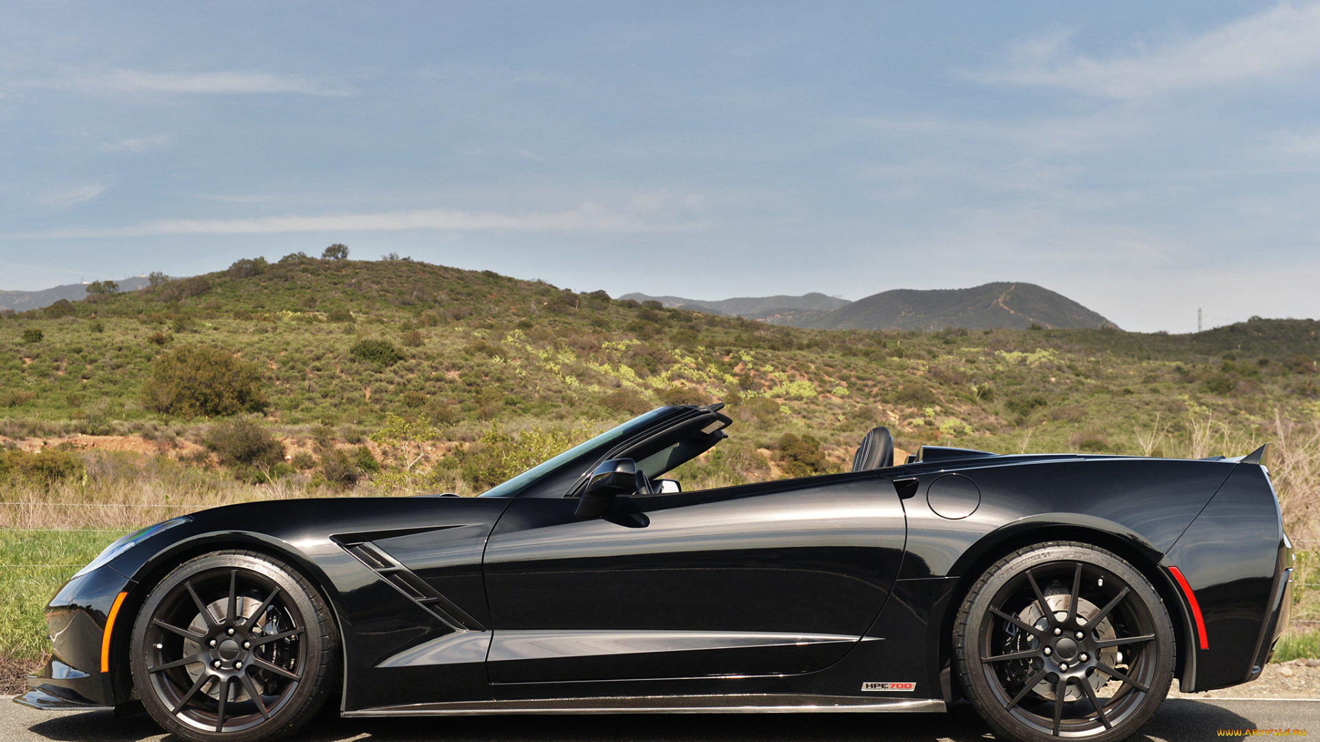 автомобили, corvette, hennessey, темный, 2014, г, supercharged, hpe700, convertible, stingray