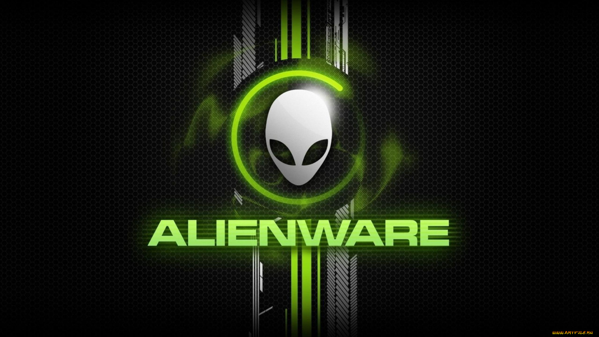 компьютеры, alienware, фон, логотип