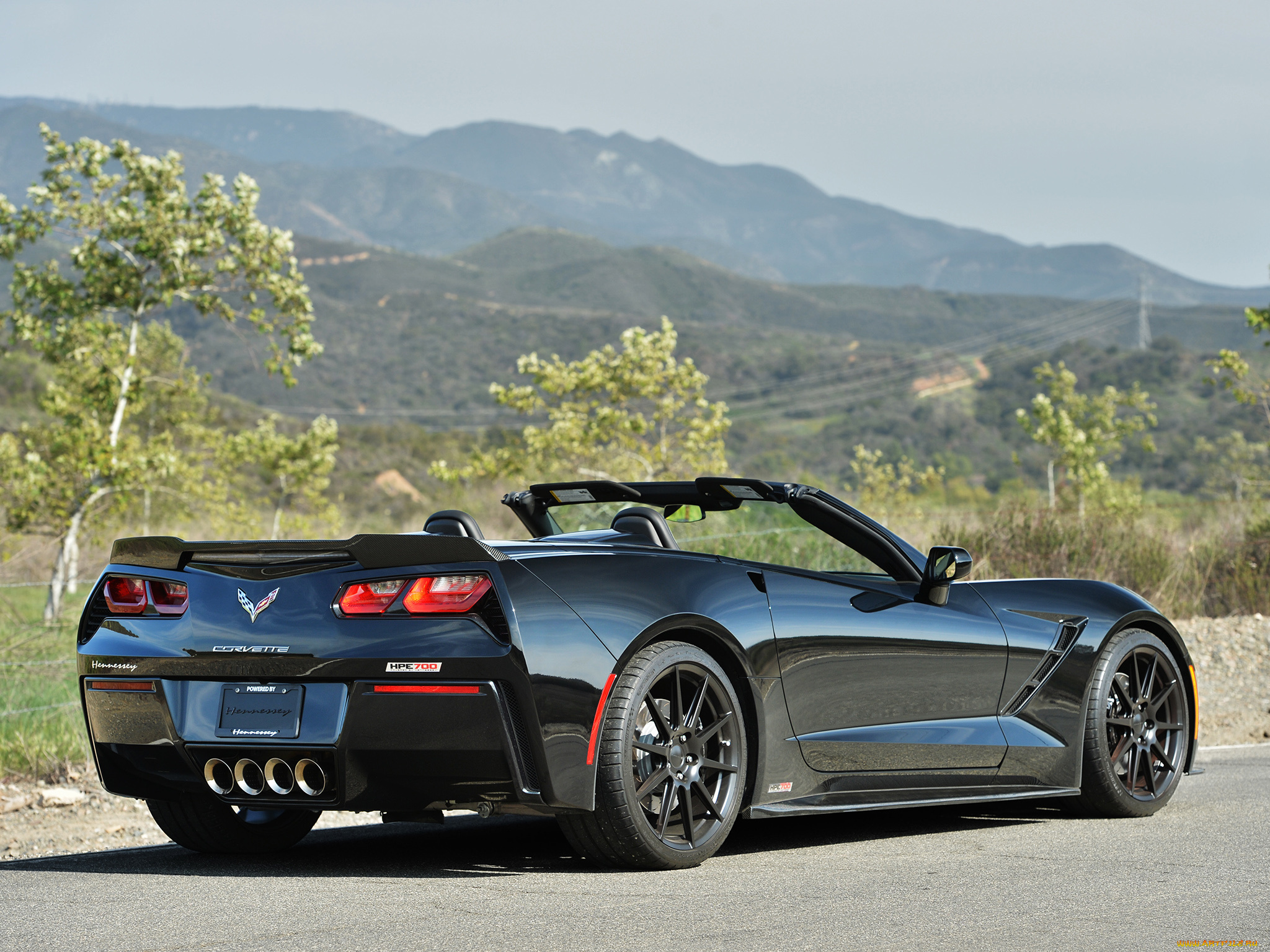 автомобили, corvette, hennessey, stingray, 2014, г, темный, supercharged, hpe700, convertible