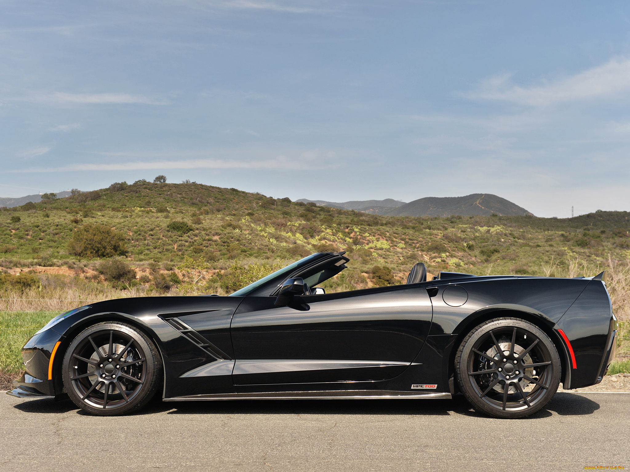 автомобили, corvette, hennessey, темный, 2014, г, supercharged, hpe700, convertible, stingray