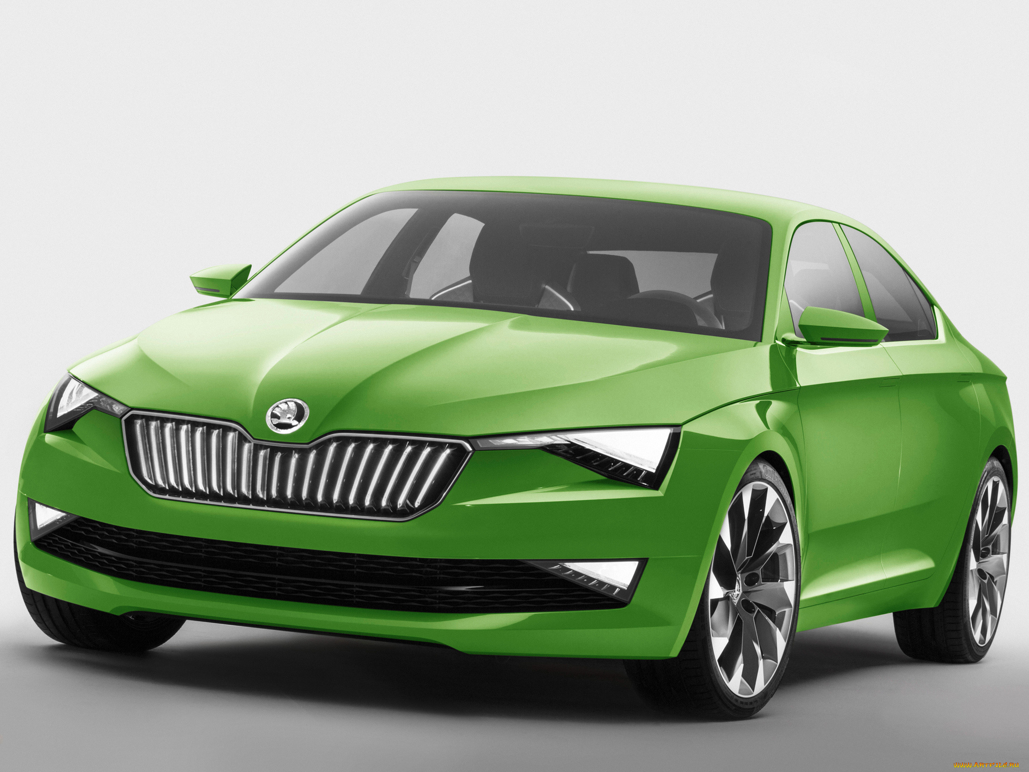 автомобили, skoda, зеленый, 2014, г, concept, visionc