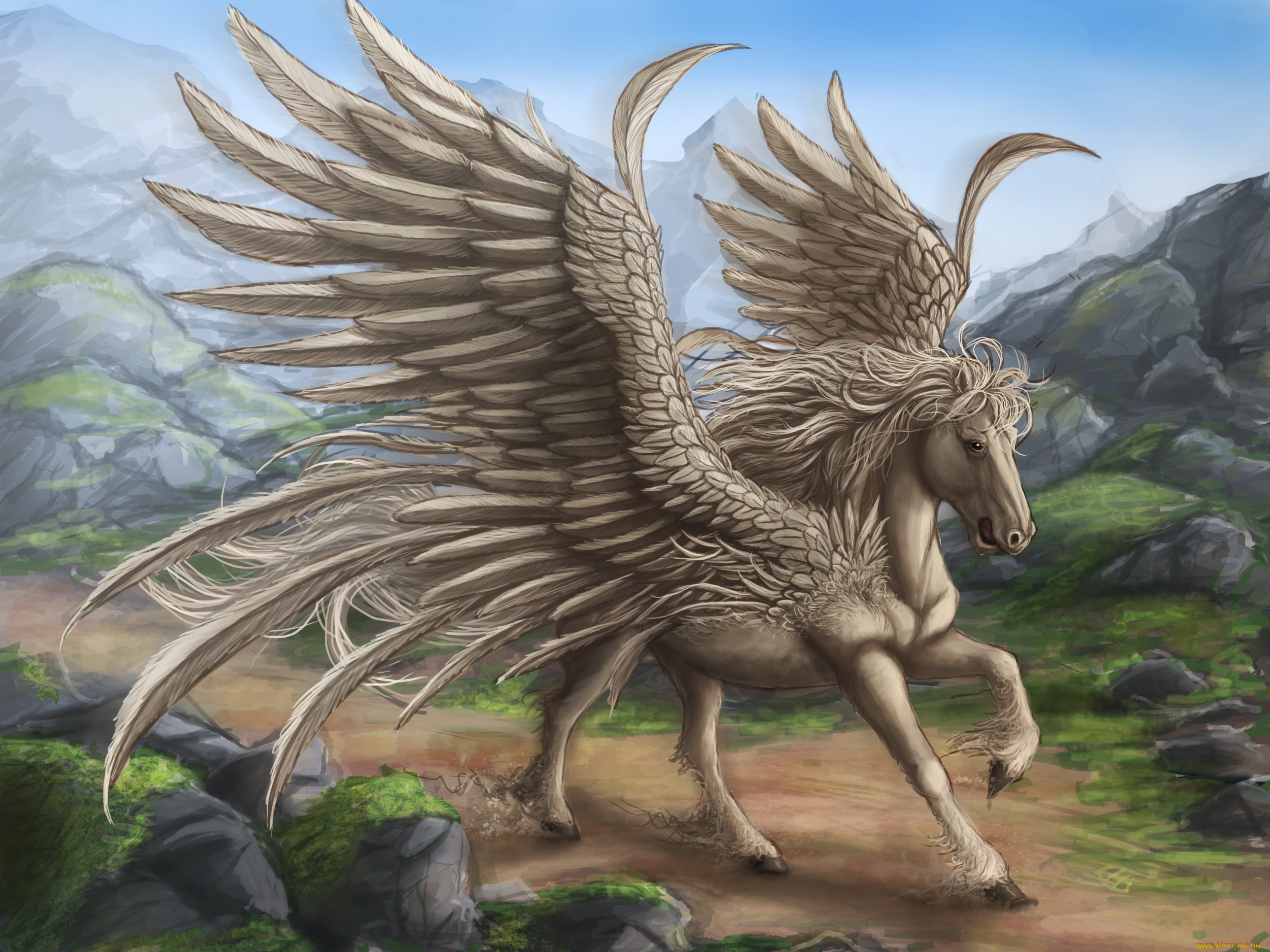 Поставь крылатые. Гиппогриф и Грифон. Грифон Крылатое мифическое существо. Мифический крылатый конь Пегас. Пегас мифическое существо древней Греции.