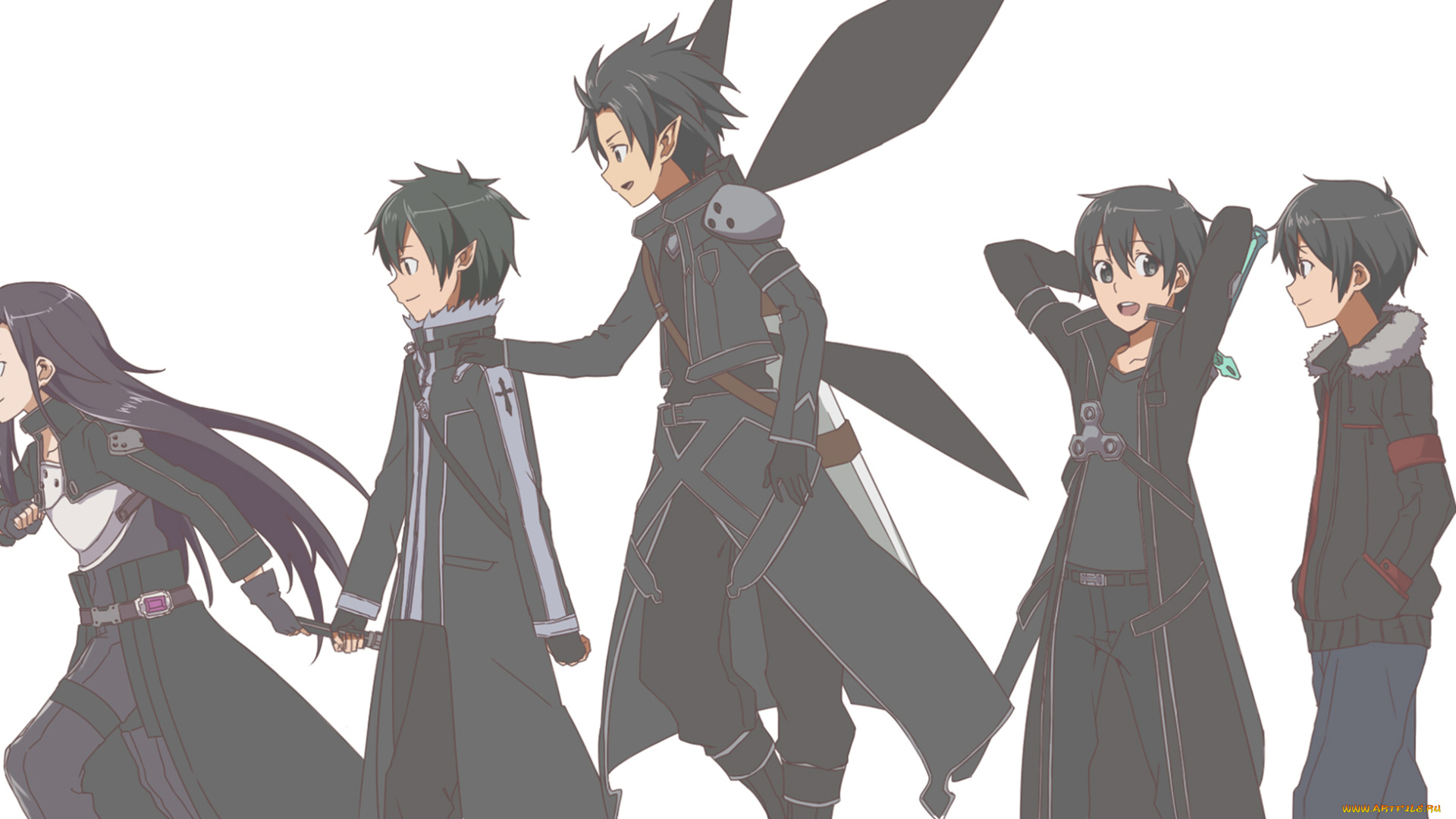 аниме, sword, art, online, sao, art, anime, kirito, sword, online, ggo, alo