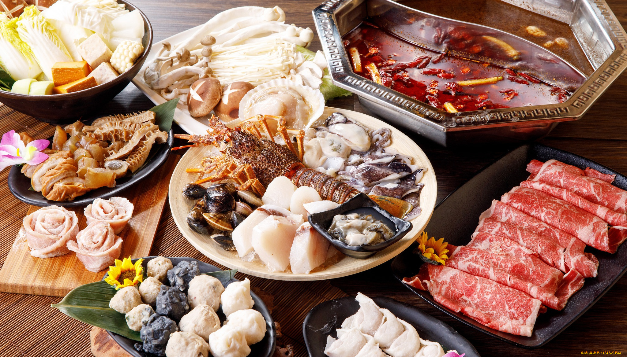 еда, разное, ассорти, моллюски, блюда, мясо, морепродукты, грибы