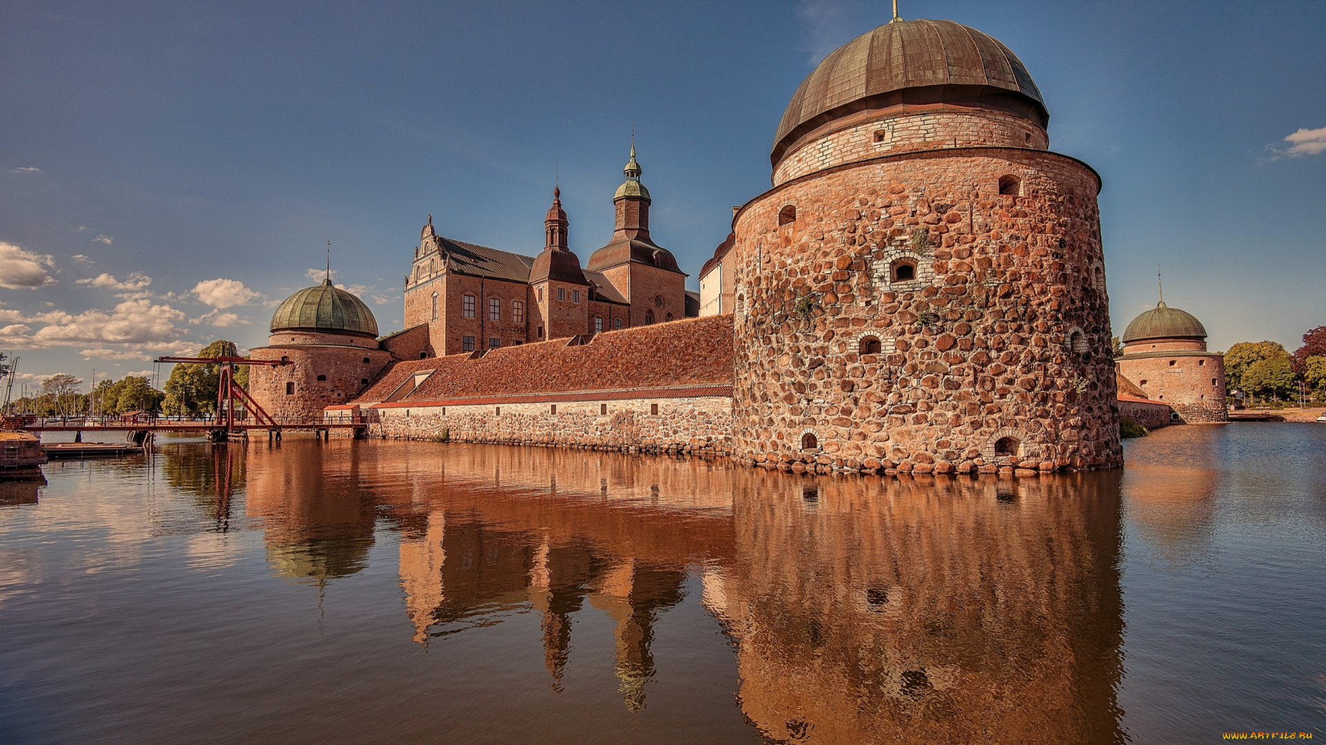 vadstena, castle, sweden, города, замки, швеции, vadstena, castle