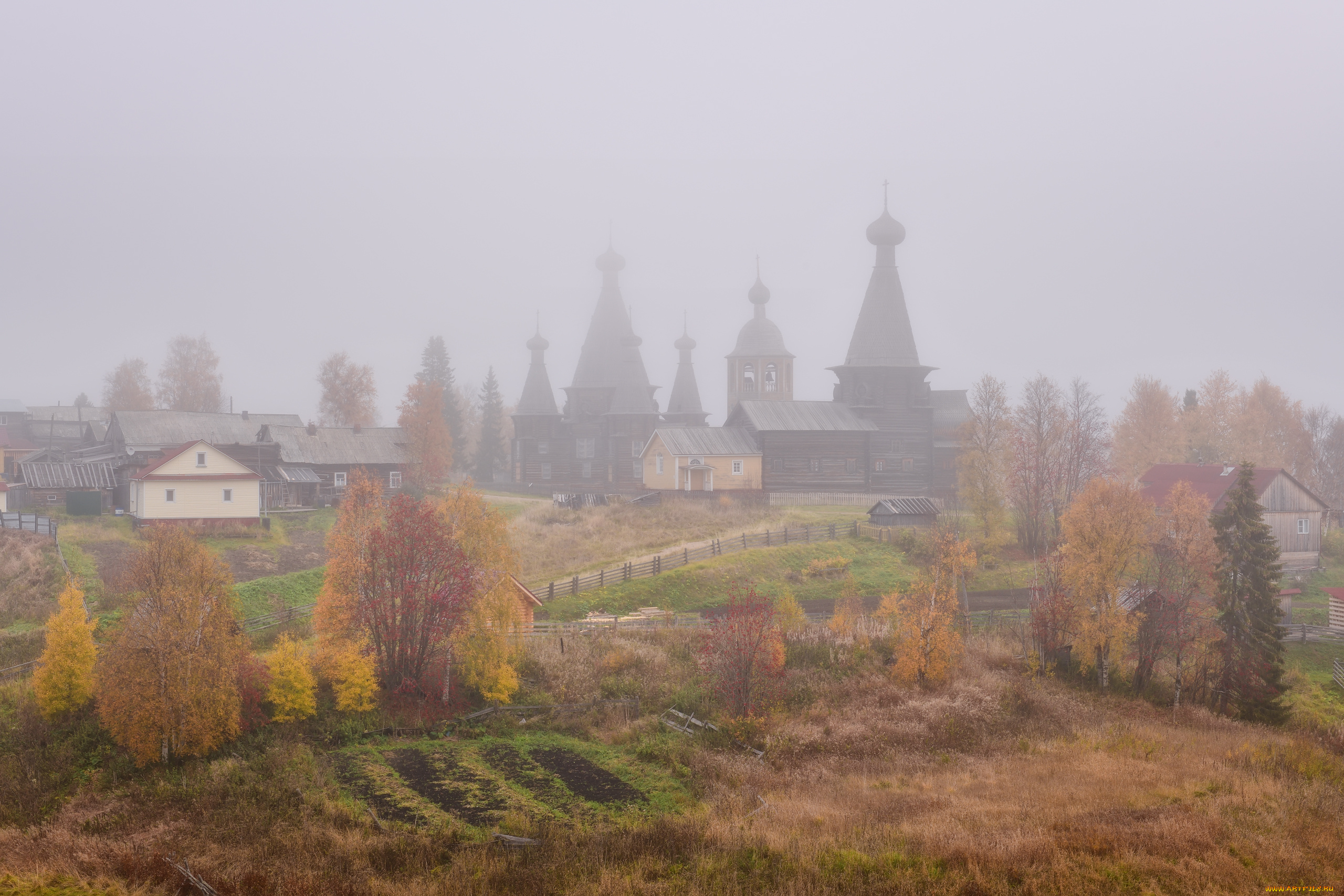 города, -, православные, церкви, , монастыри, деревянное, зодчество, архангельская, область, вдоль, онеги, туман