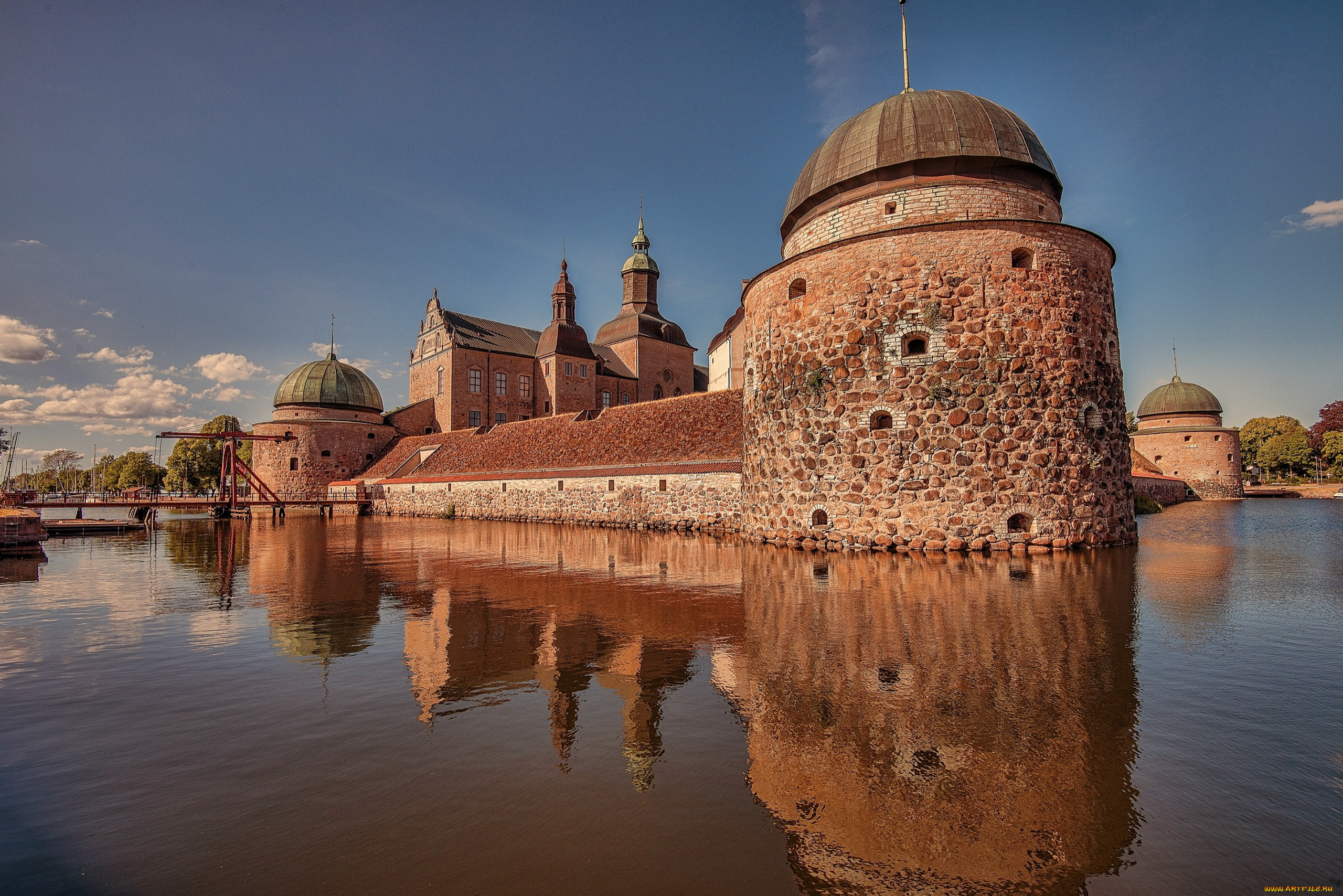 vadstena, castle, sweden, города, замки, швеции, vadstena, castle