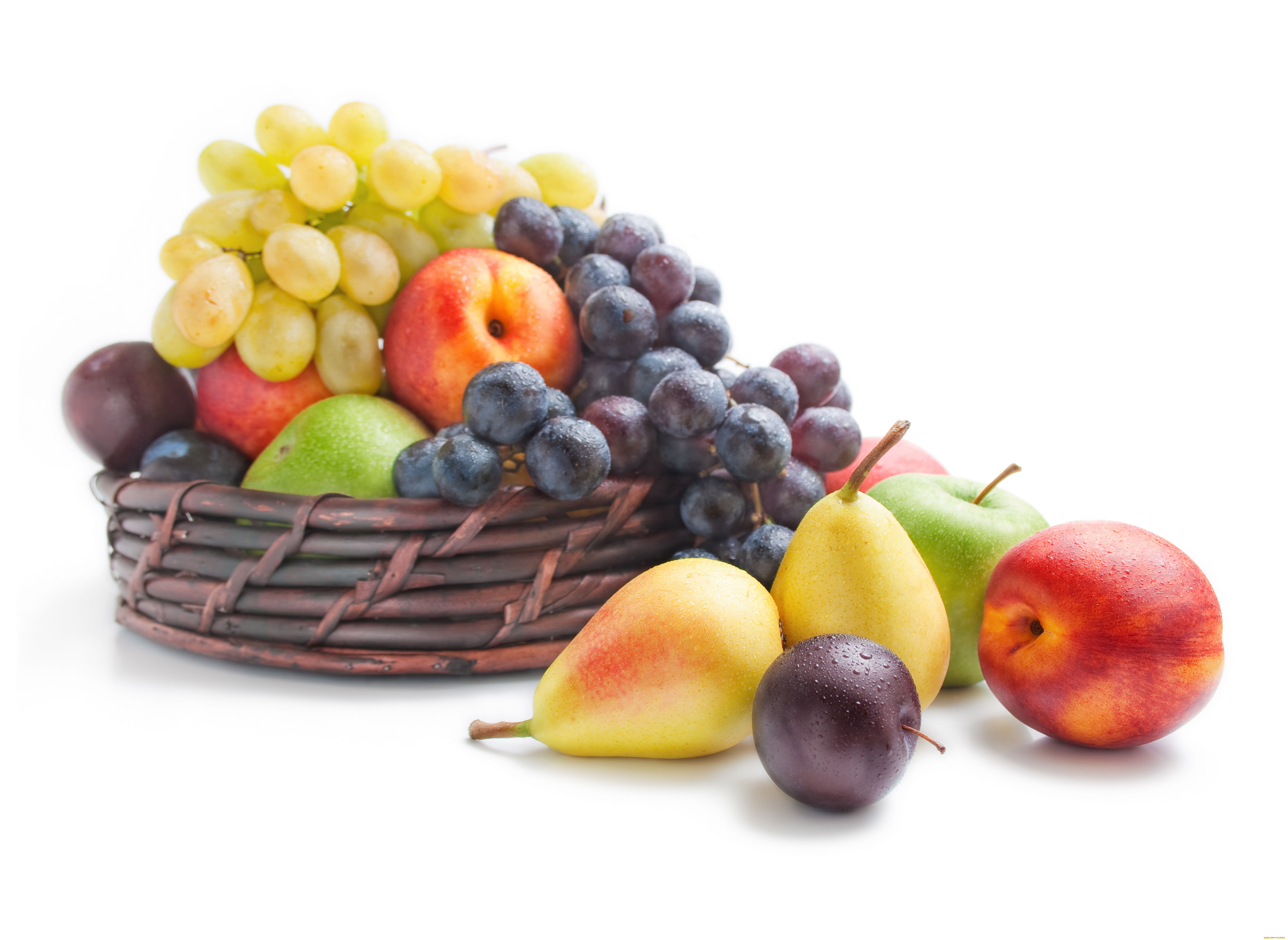 еда, фрукты, ягоды, нектарины, яблоки, виноград, сливы, груши