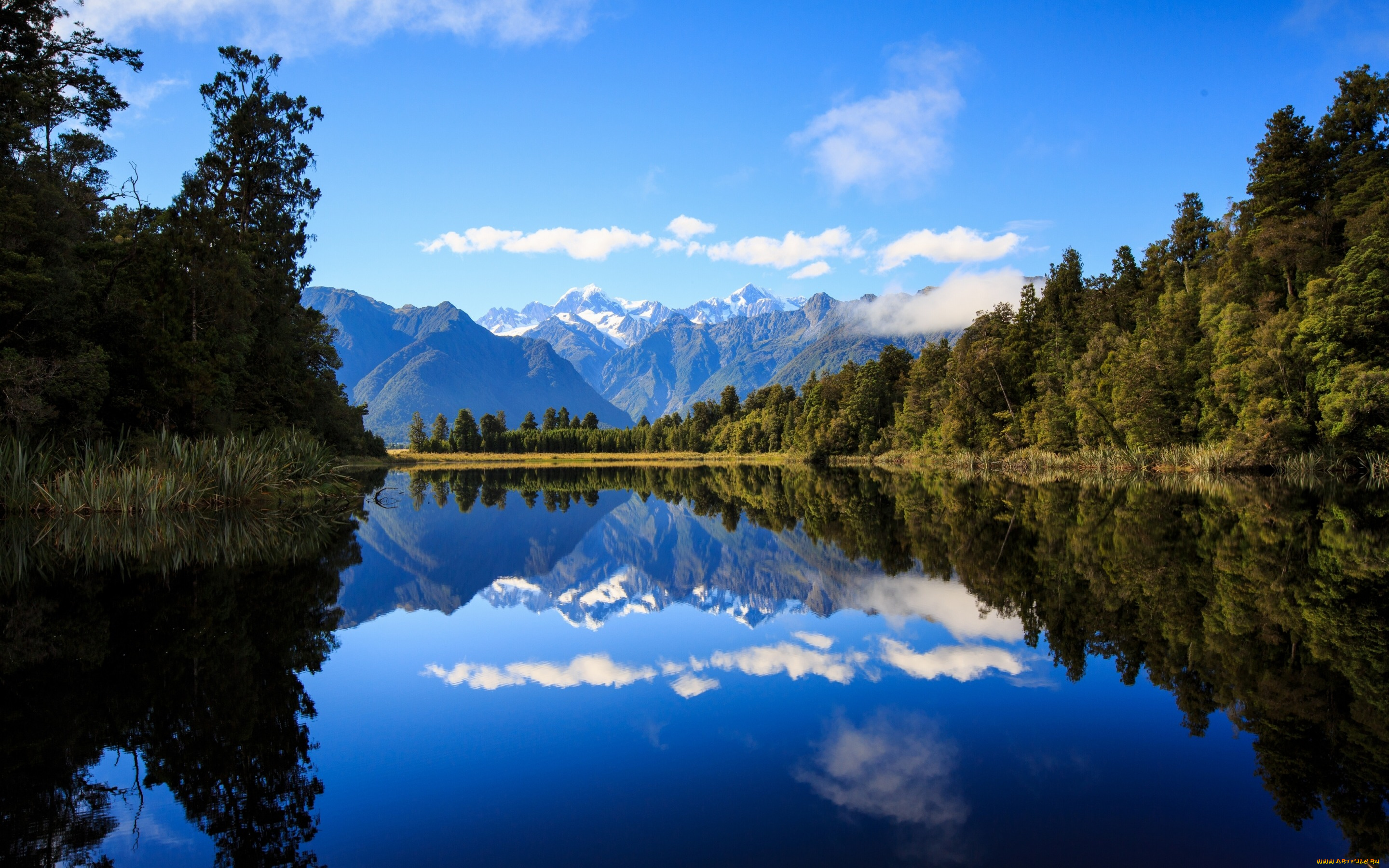 природа, реки, озера, lake, matheson, new, zealand, southern, alps, озеро, мэтисон, новая, зеландия, южные, альпы, горы, лес, отражение