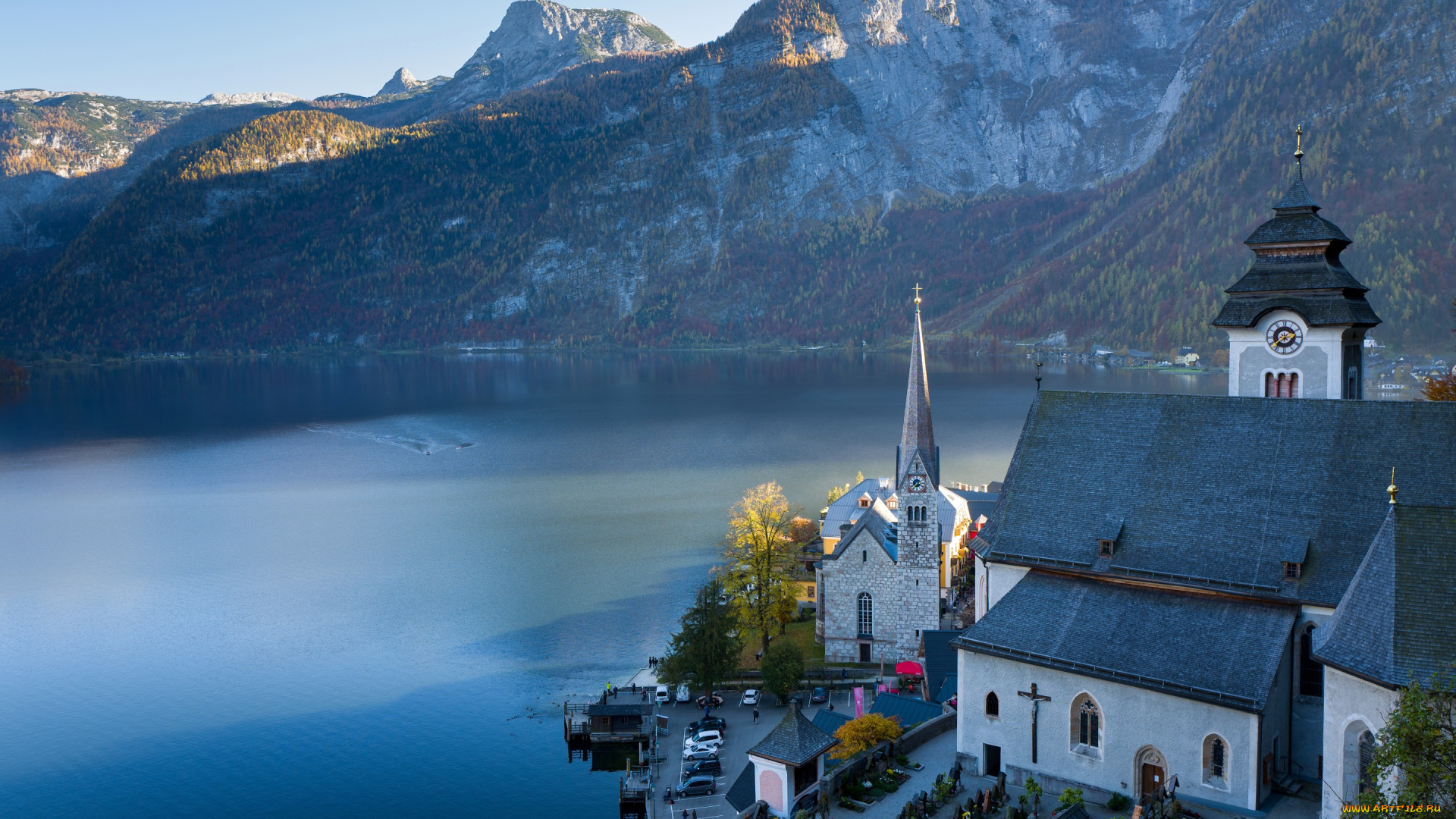 города, -, католические, соборы, , костелы, , аббатства, гальштат, hallstatt, austria, alps, lake, альпы, церковь, гальштатское, озеро, австрия, горы