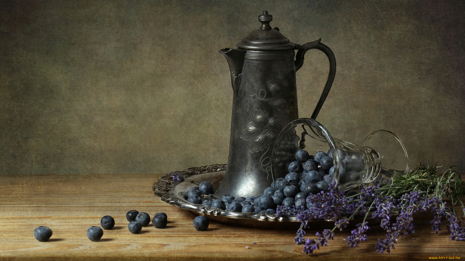 еда, натюрморт, still, life, blueberries, lavender