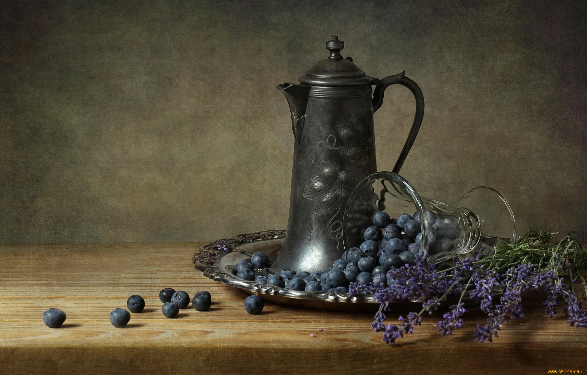 еда, натюрморт, still, life, blueberries, lavender
