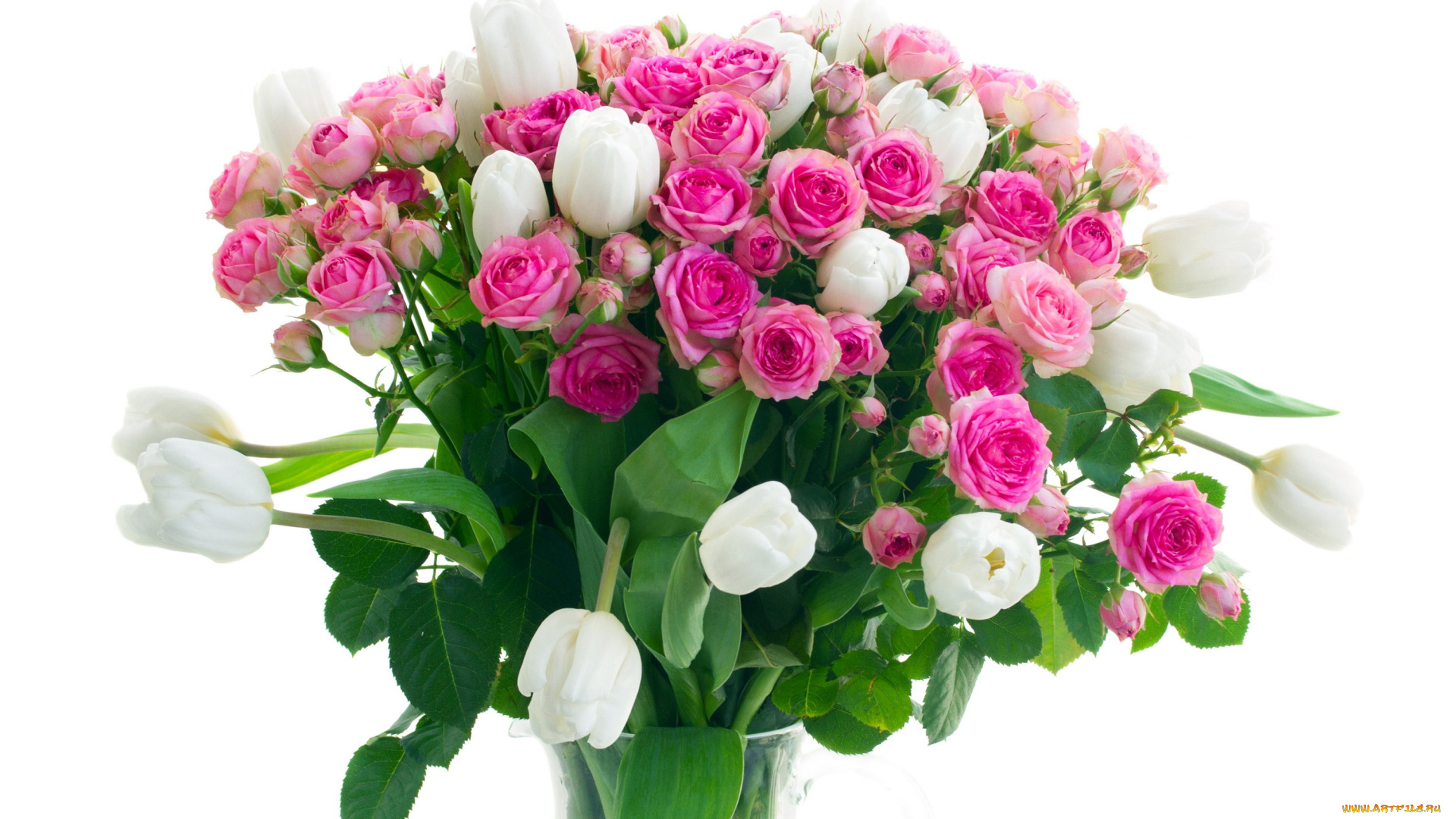 цветы, букеты, , композиции, розы, тюльпаны, белый, розовый