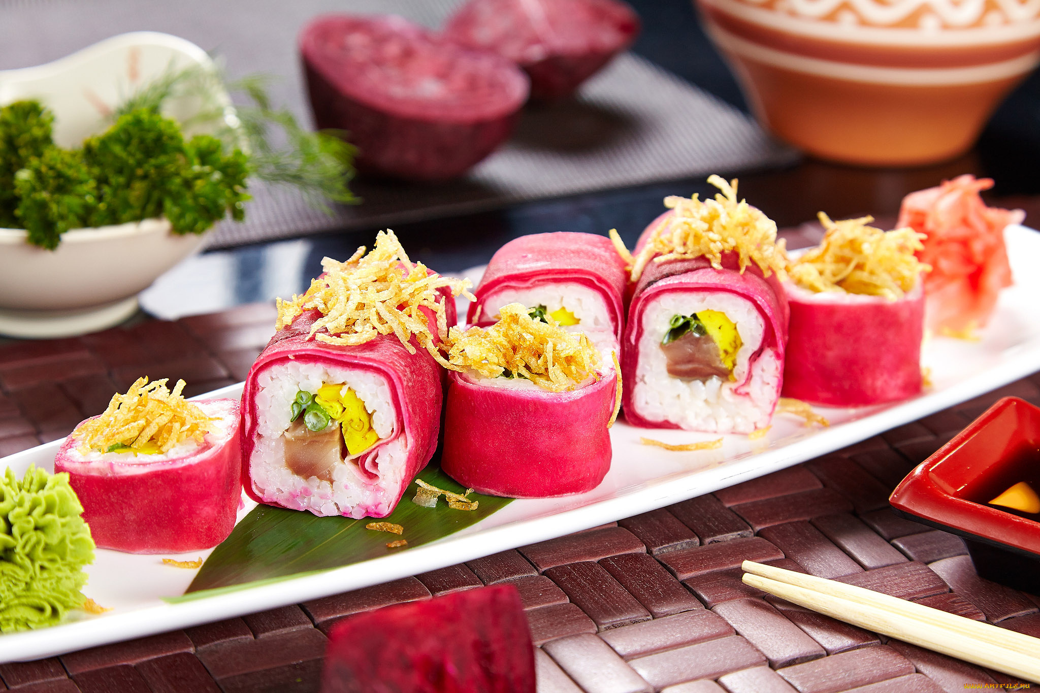 еда суши роллы вассаби япония загрузить