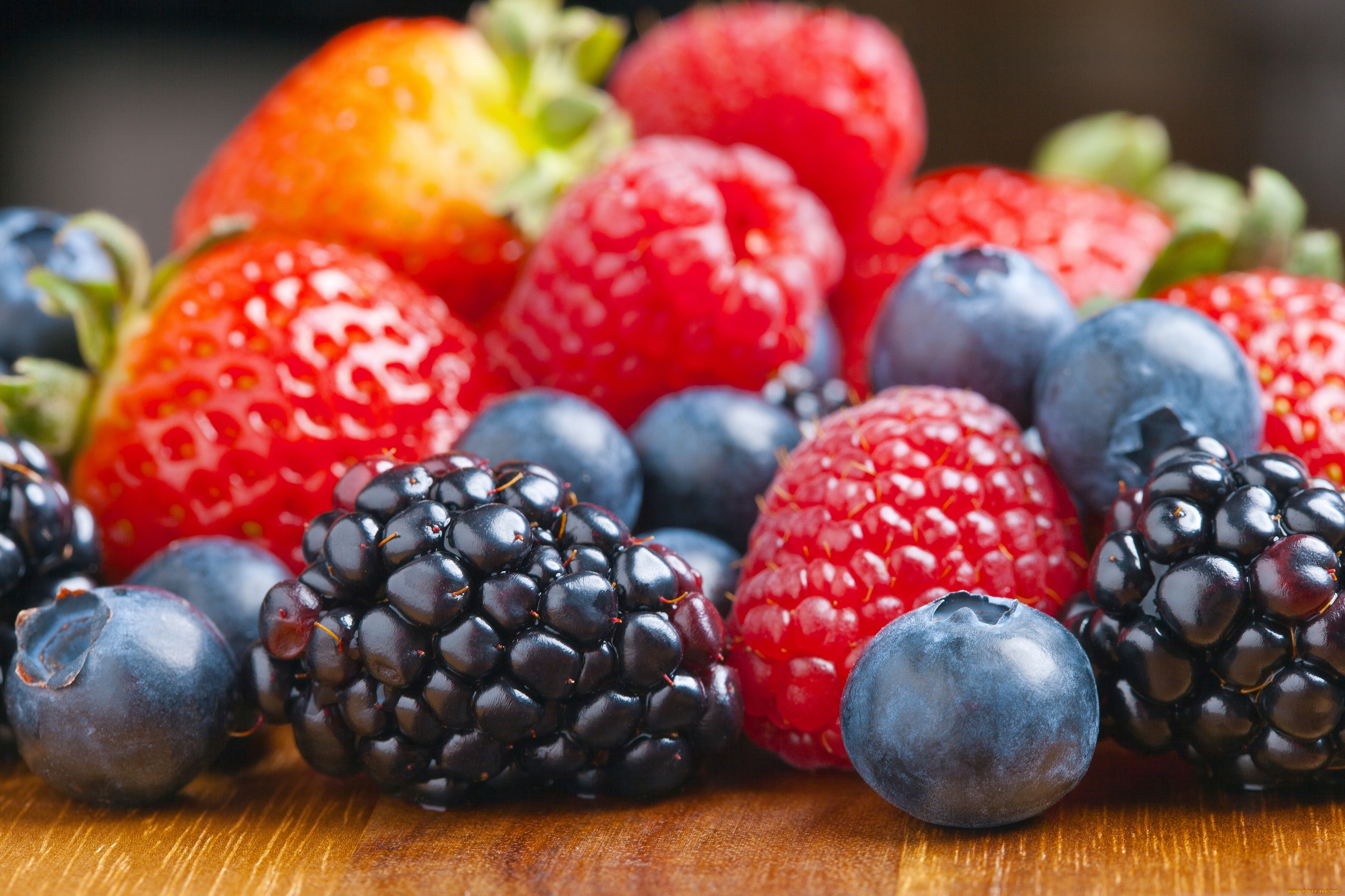 еда, фрукты, , ягоды, макро, голубика, ежевика, клубника, ягоды