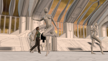 Картинка 3д+графика фантазия+ fantasy взгляд девушка скульптуры фон
