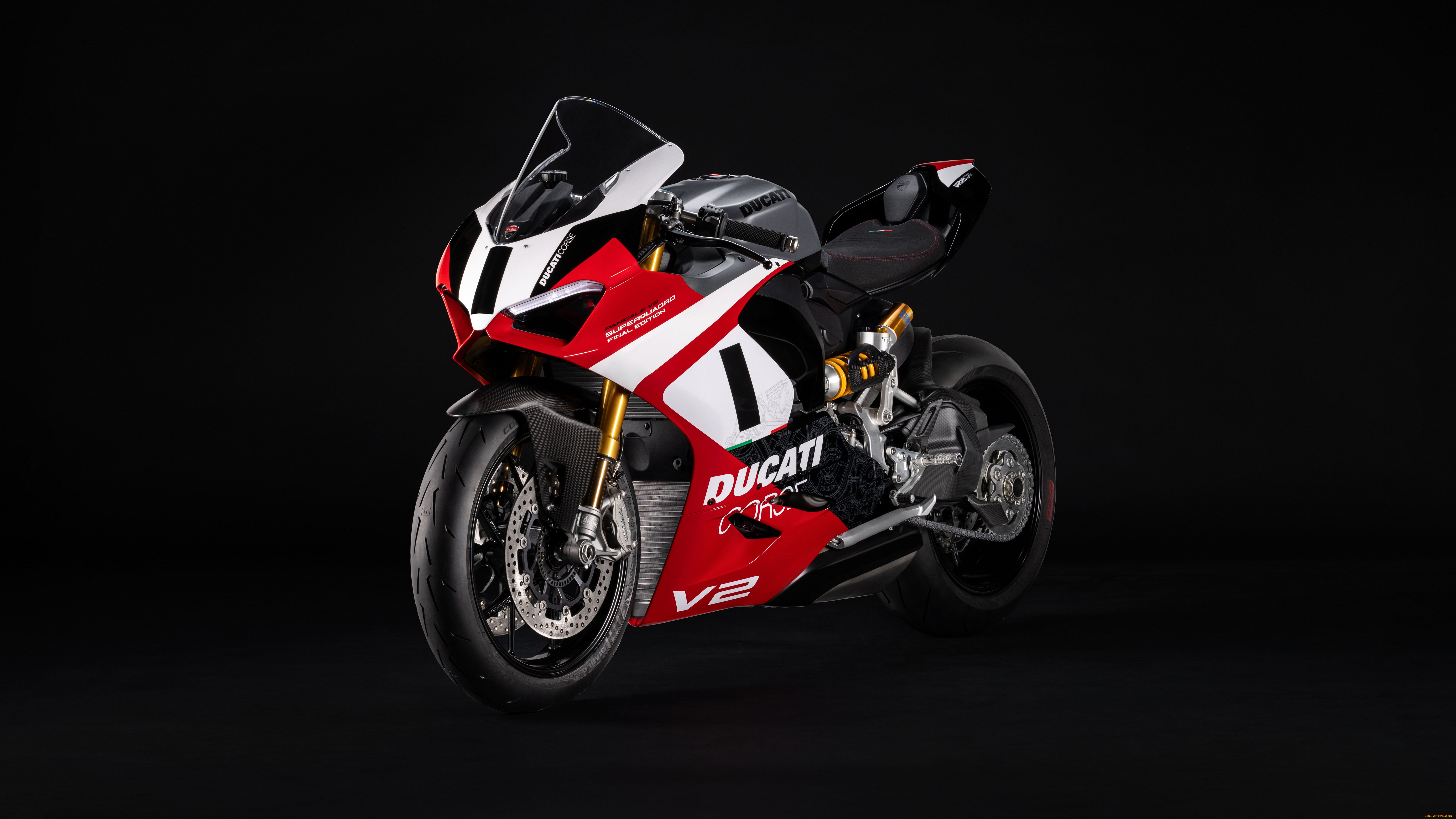 ducati, panigale, v2, 2025, мотоциклы, ducati, panigale, v2, final, edition, 2025, dark, background, bikes, superquadro, дукати, спoртивный, байк