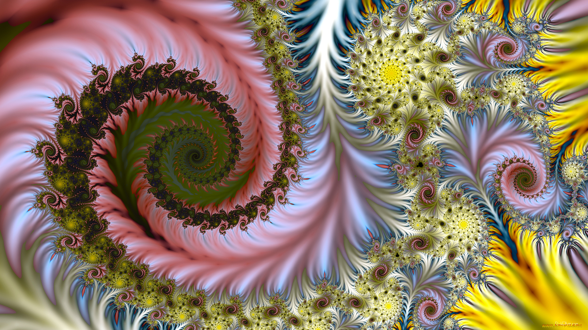 3д, графика, fractal, фракталы, фон, цвета, узор