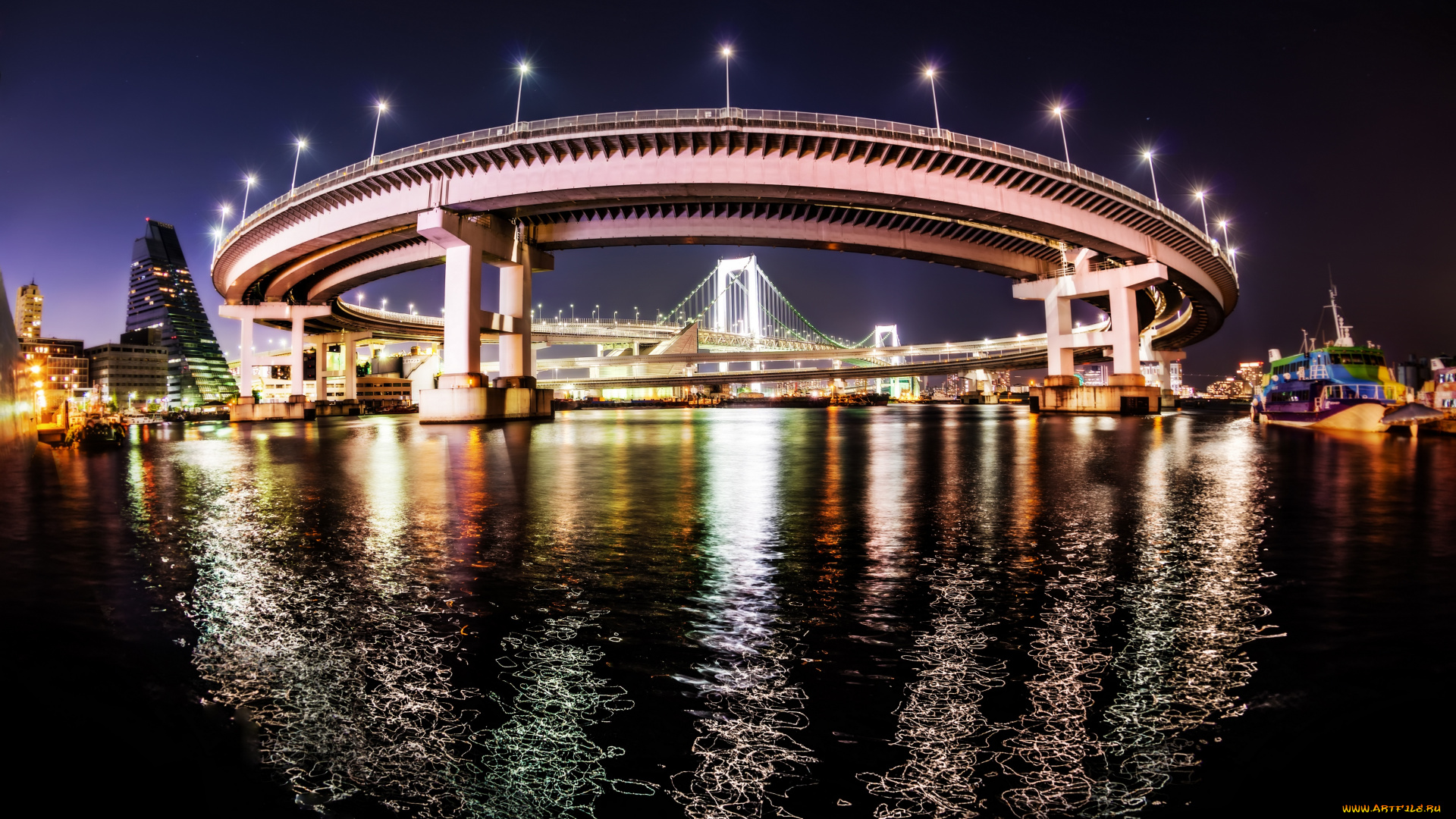 города, токио, Япония, мост