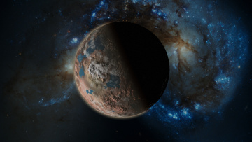 Картинка космос арт планета туманность звезды