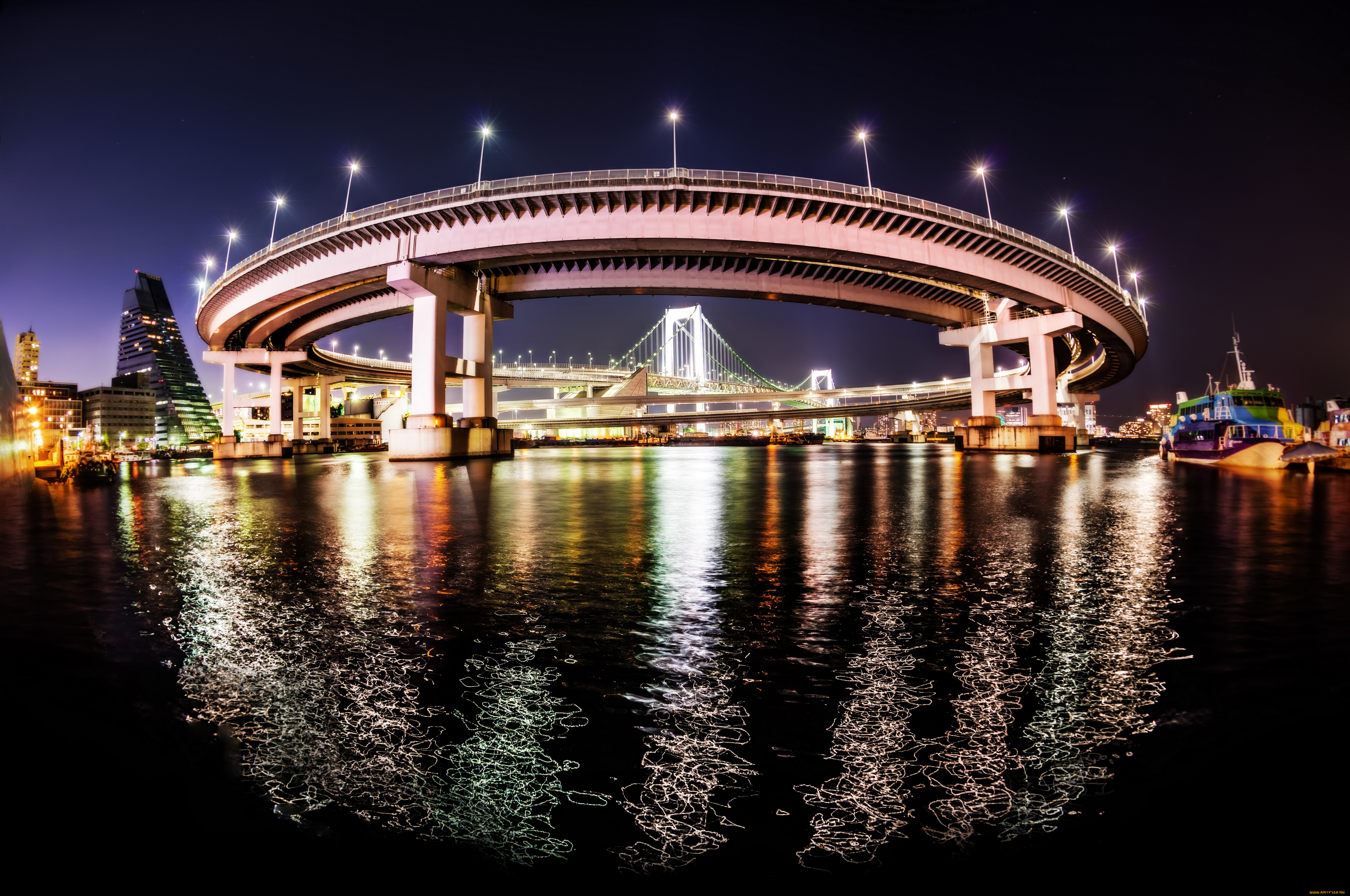 города, токио, Япония, мост