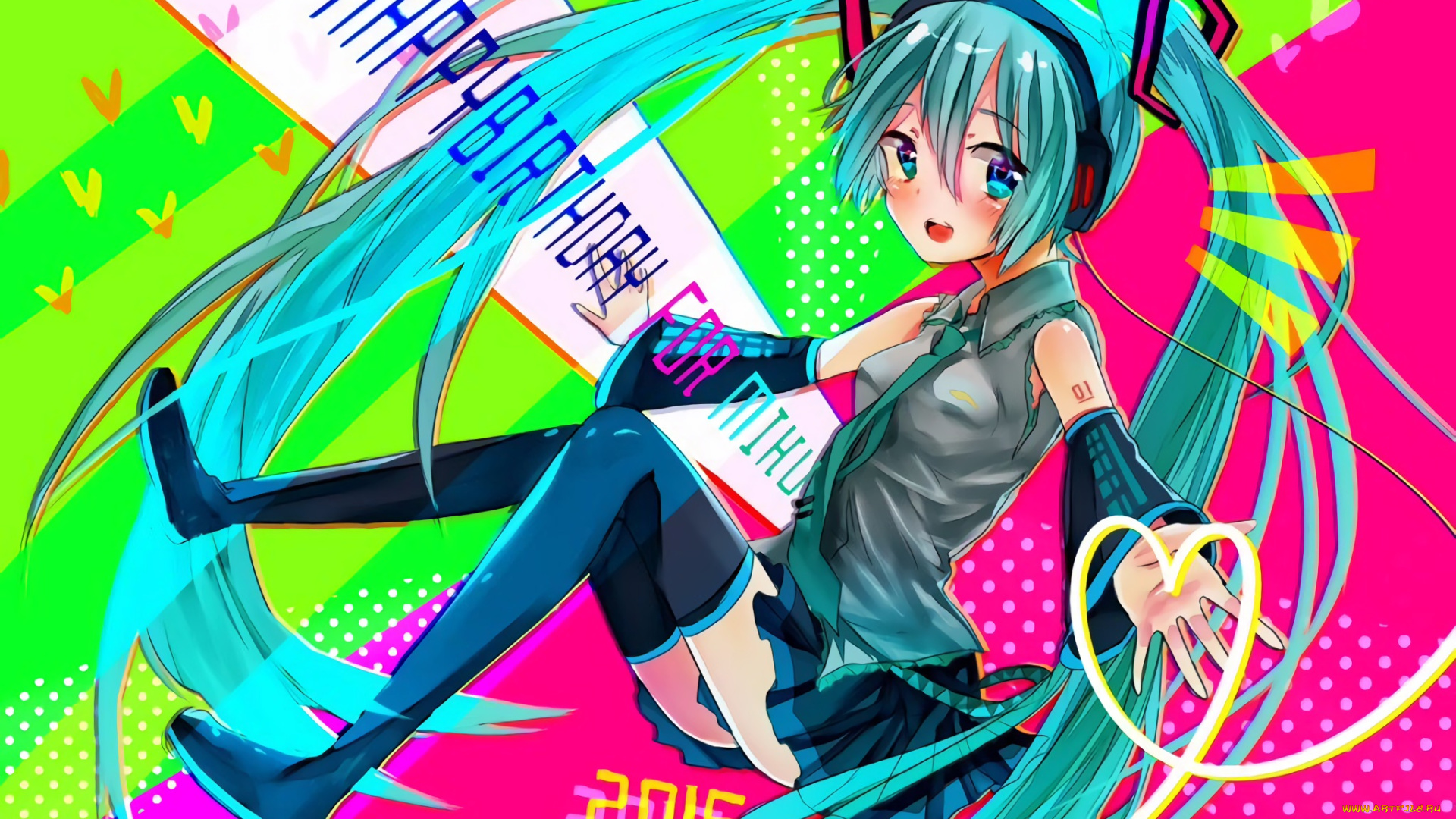 аниме, vocaloid, hatsune, miku