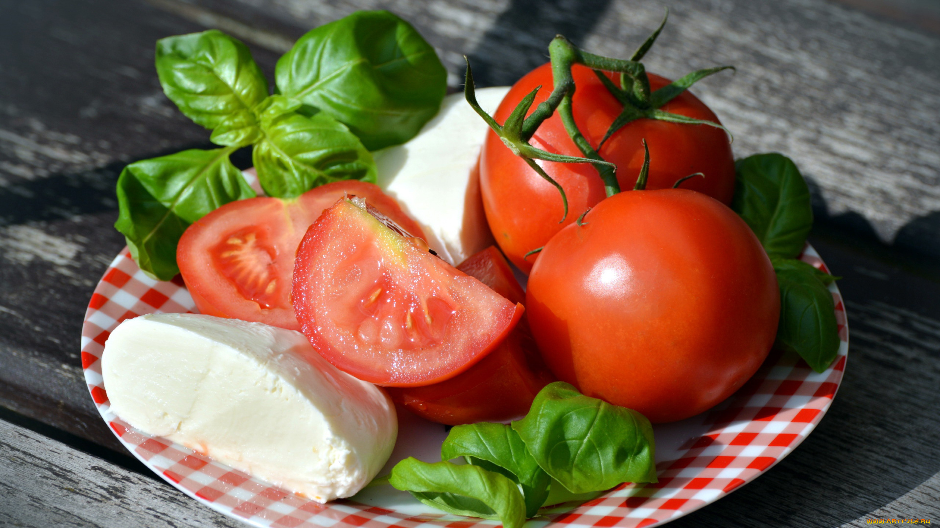 еда, разное, tomatoes, cheese, mozzarella, сыр, базилик, помидоры, томаты