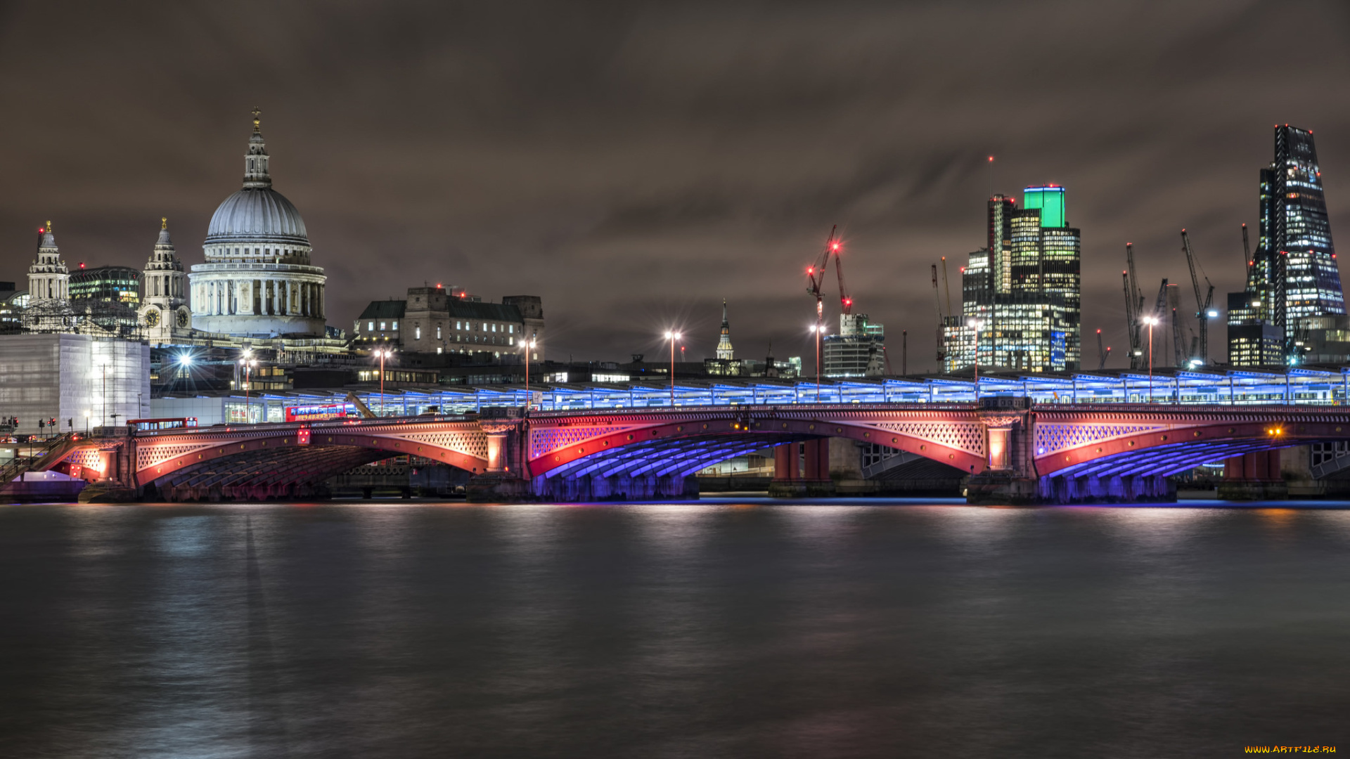 london, , uk, города, лондон, , великобритания, ночь, огни, река