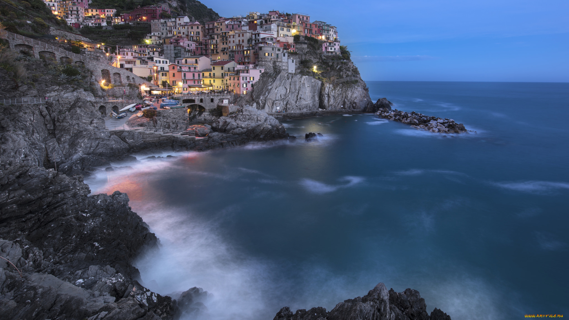 manarola, -, cinque, terre, , italy, города, -, панорамы, побережье