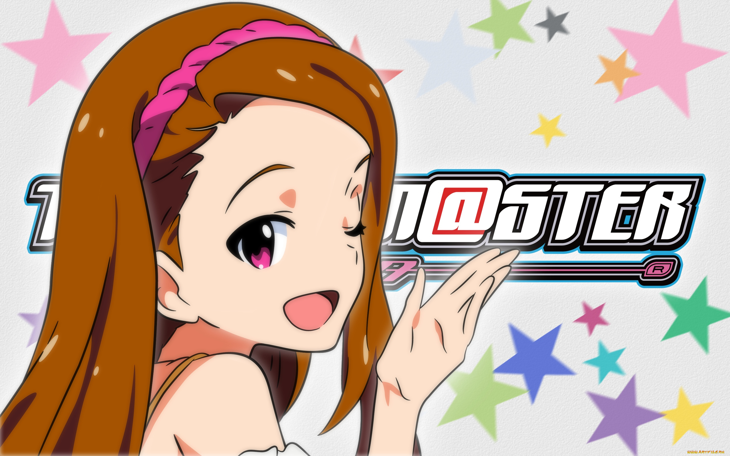 аниме, idolm@ster, фон, взгляд, девушка