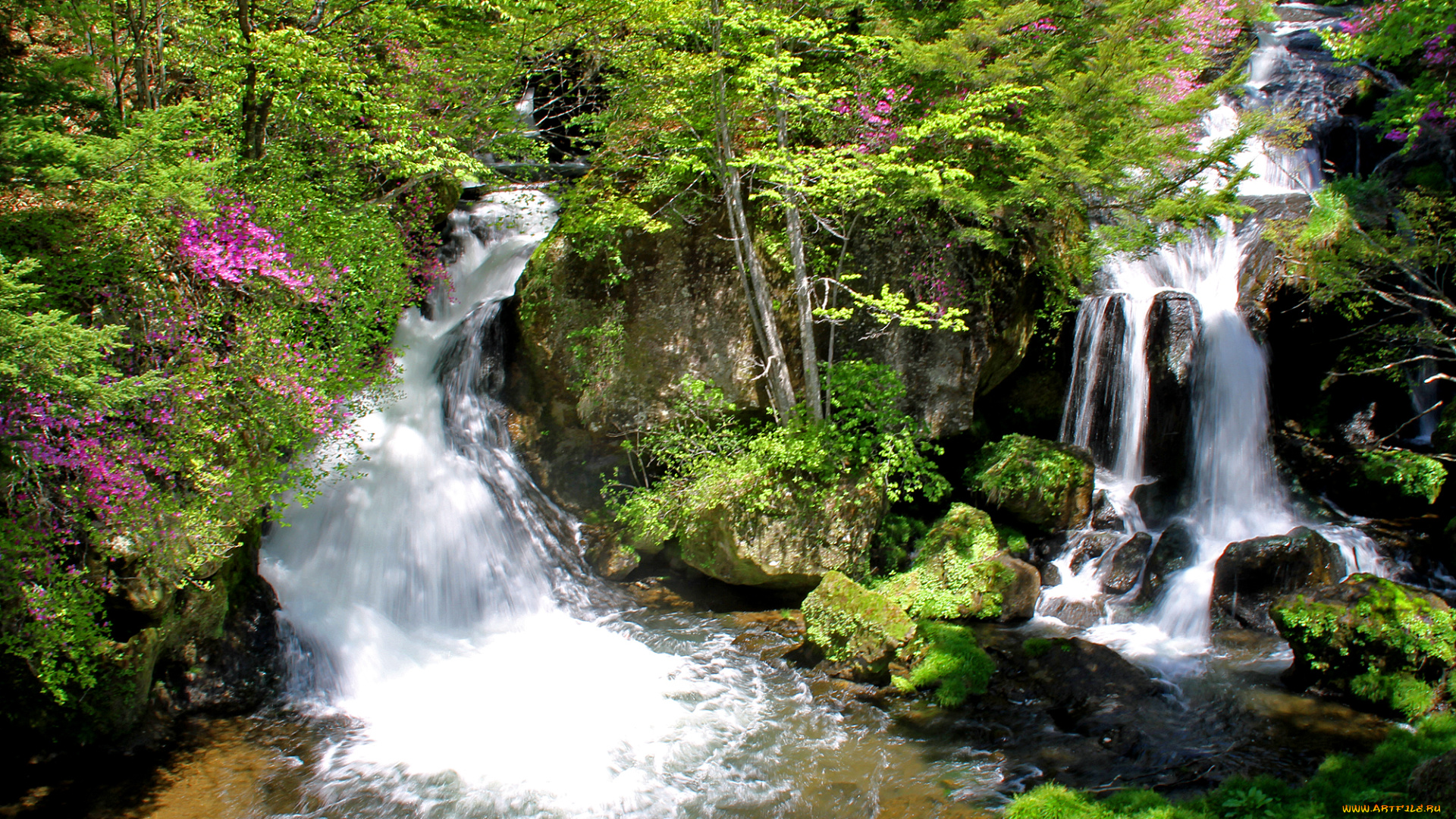 природа, водопады, простор