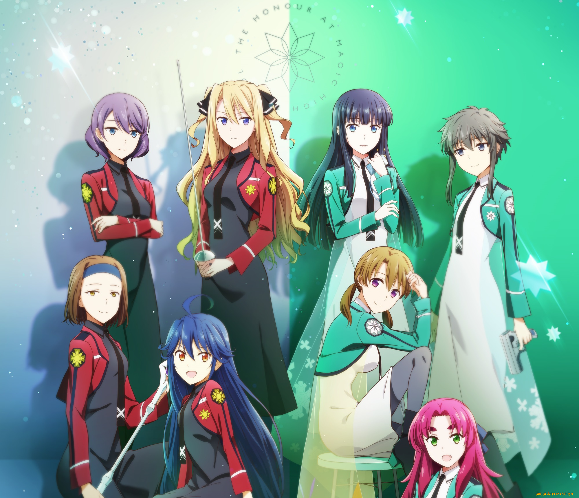 аниме, mahouka, koukou, no, rettousei, the, honor, student, at, magic, high, school