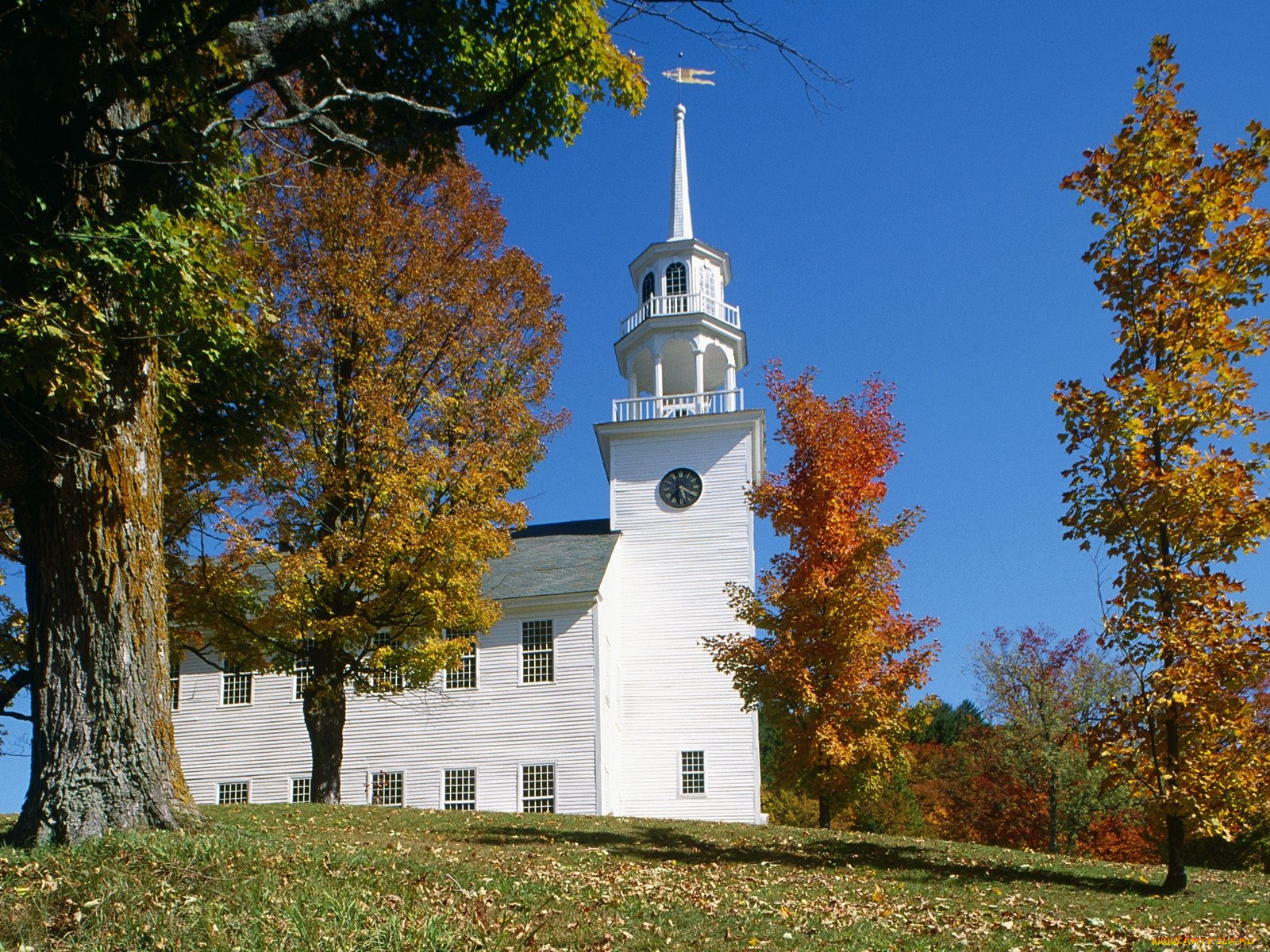 town, hall, strafford, vermont, города, здания, дома