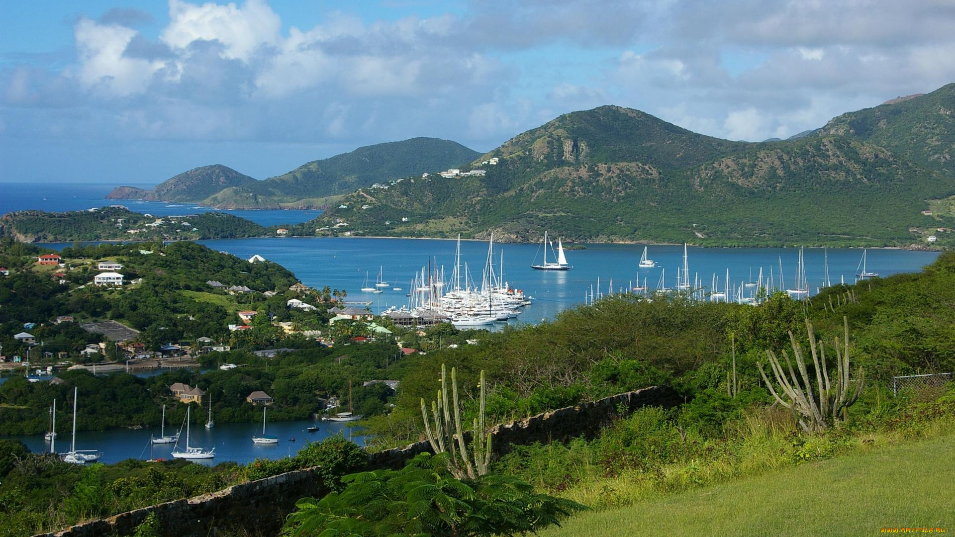 antigua, leeward, islands, природа, пейзажи