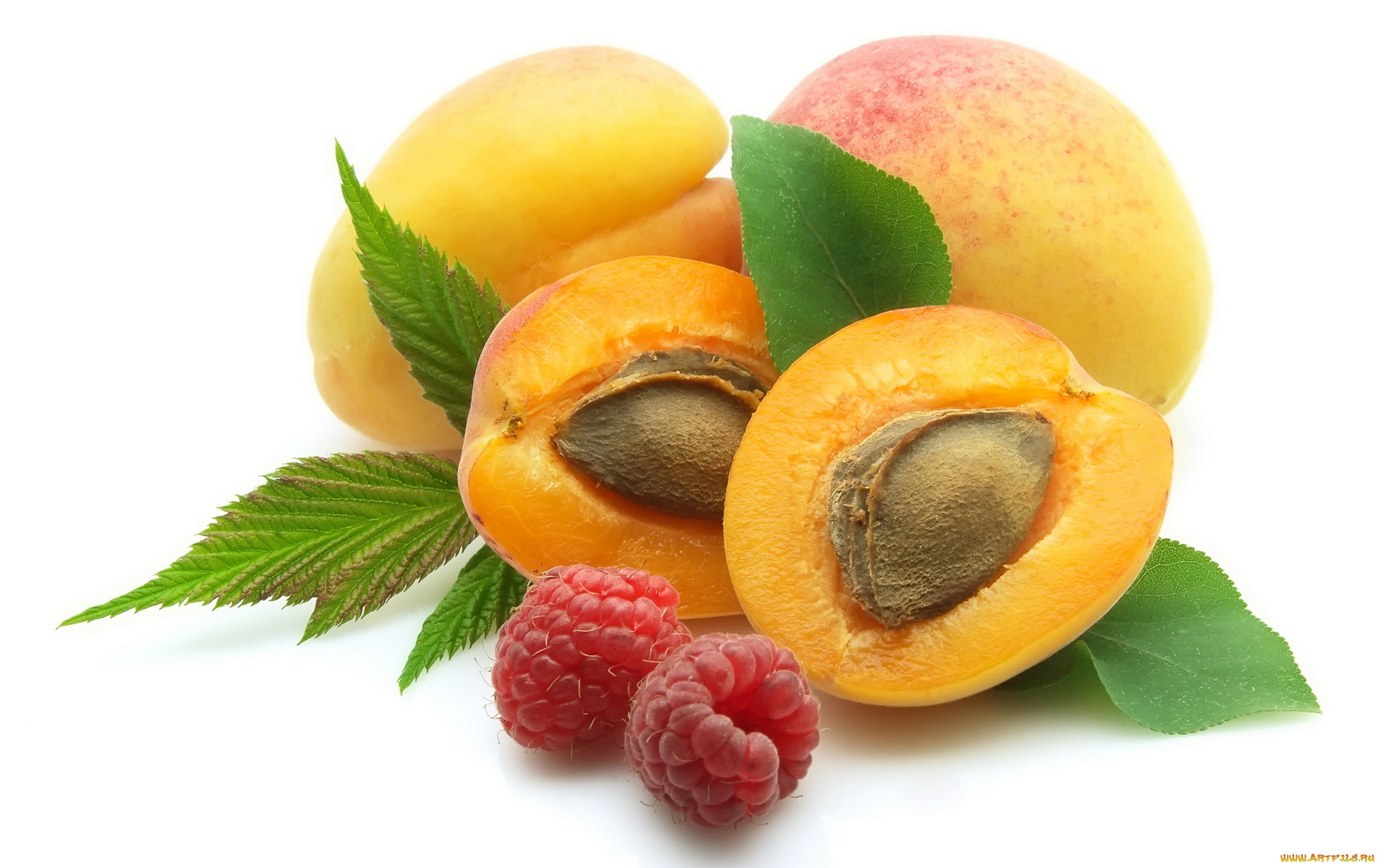 еда, фрукты, ягоды, абрикос, малины