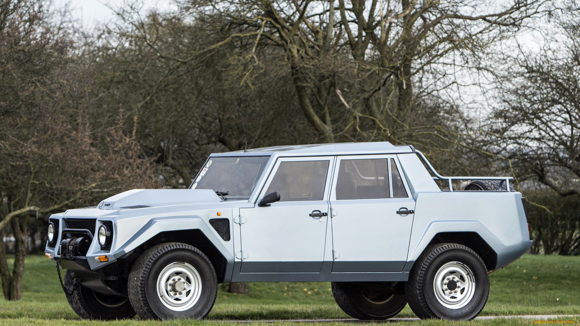 автомобили, lamborghini, lm002, серый