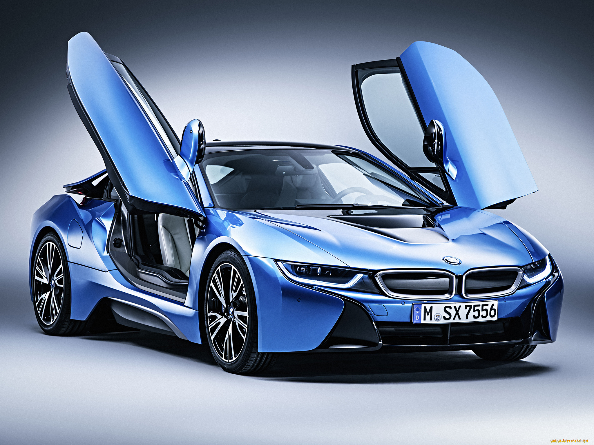 автомобили, bmw, impulse, pure, i8, 2014г, синий, package