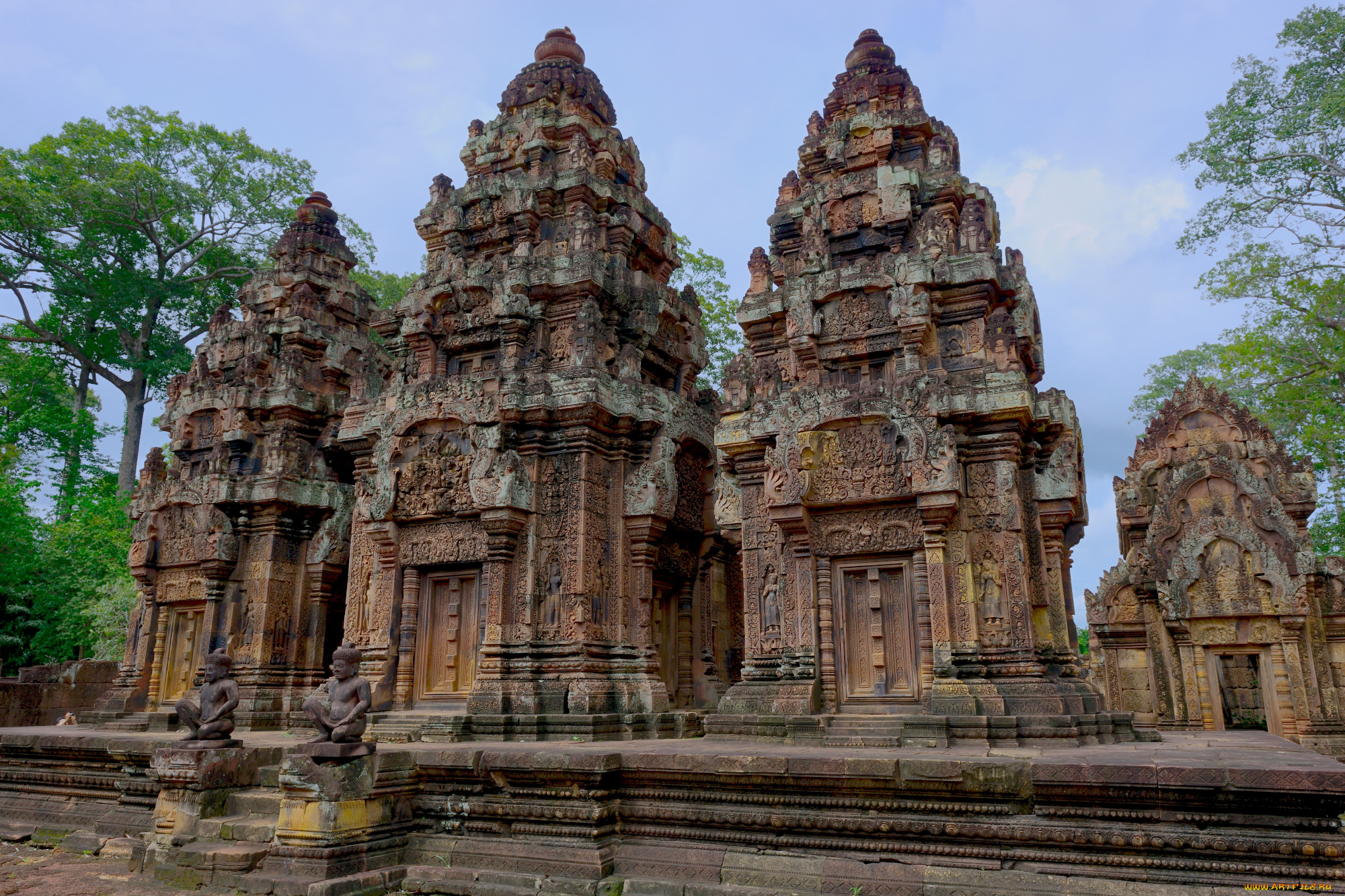 города, -, исторические, , архитектурные, памятники, бантеайсрей, камбоджа