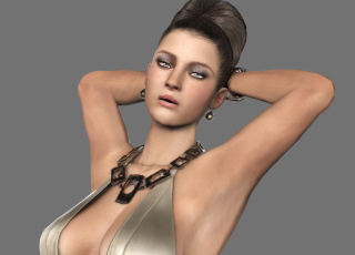 Картинка 3д+графика портрет+ portraits фон взгляд девушка