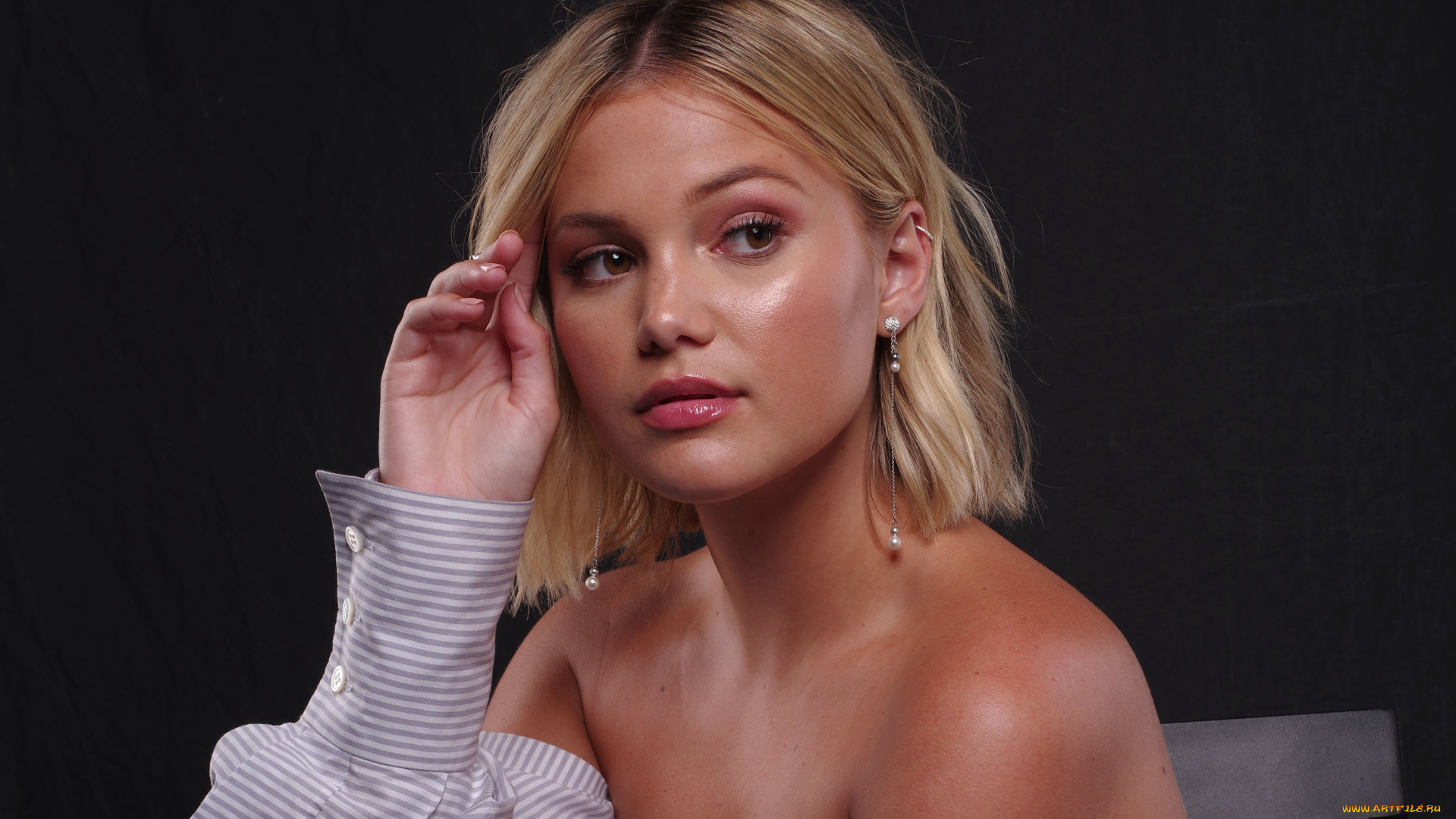 девушки, olivia, holt, рукав, лицо, olivia, holt, блондинка