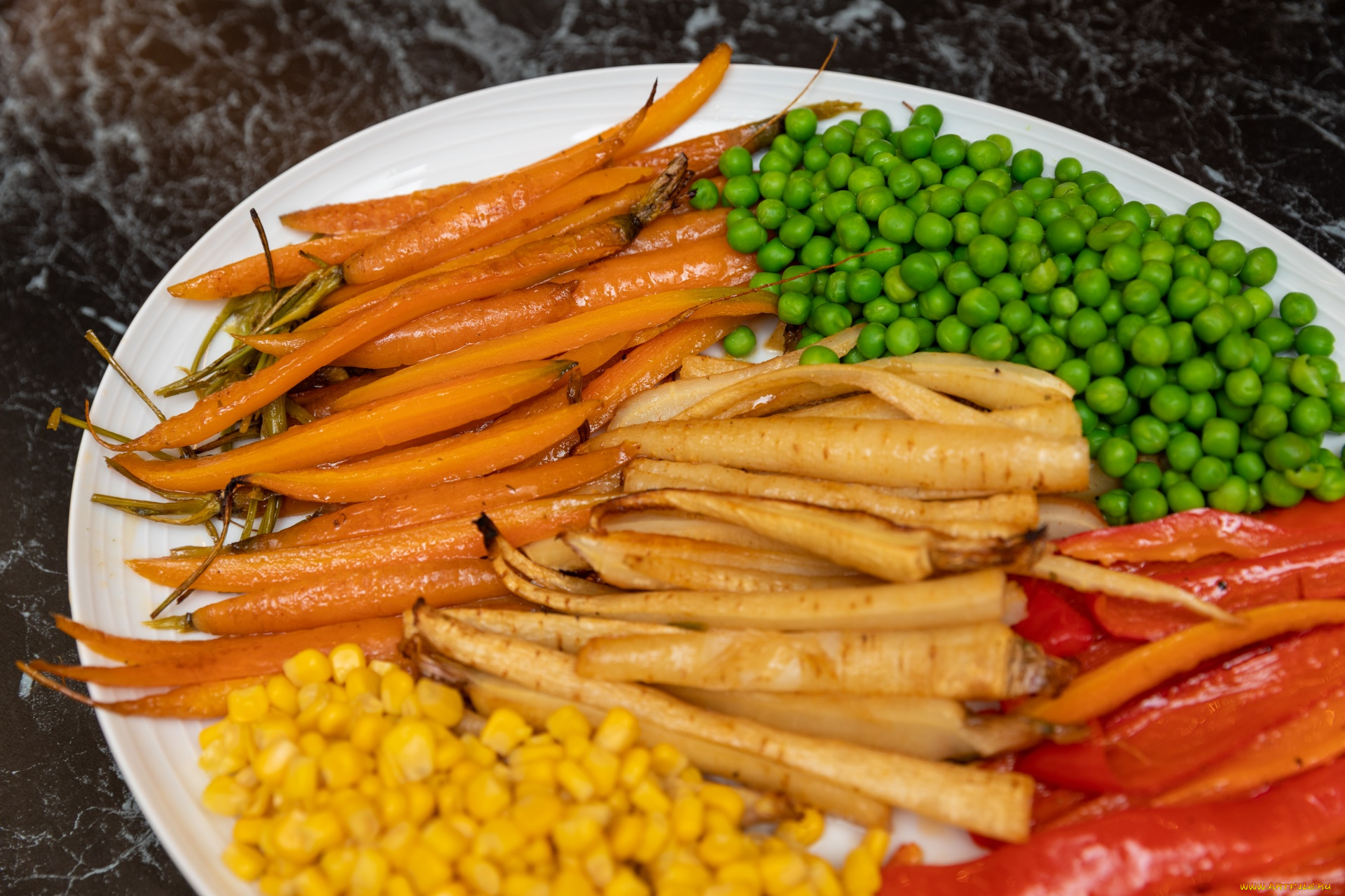 еда, овощи, кукуруза, горошек, пастернак, морковь