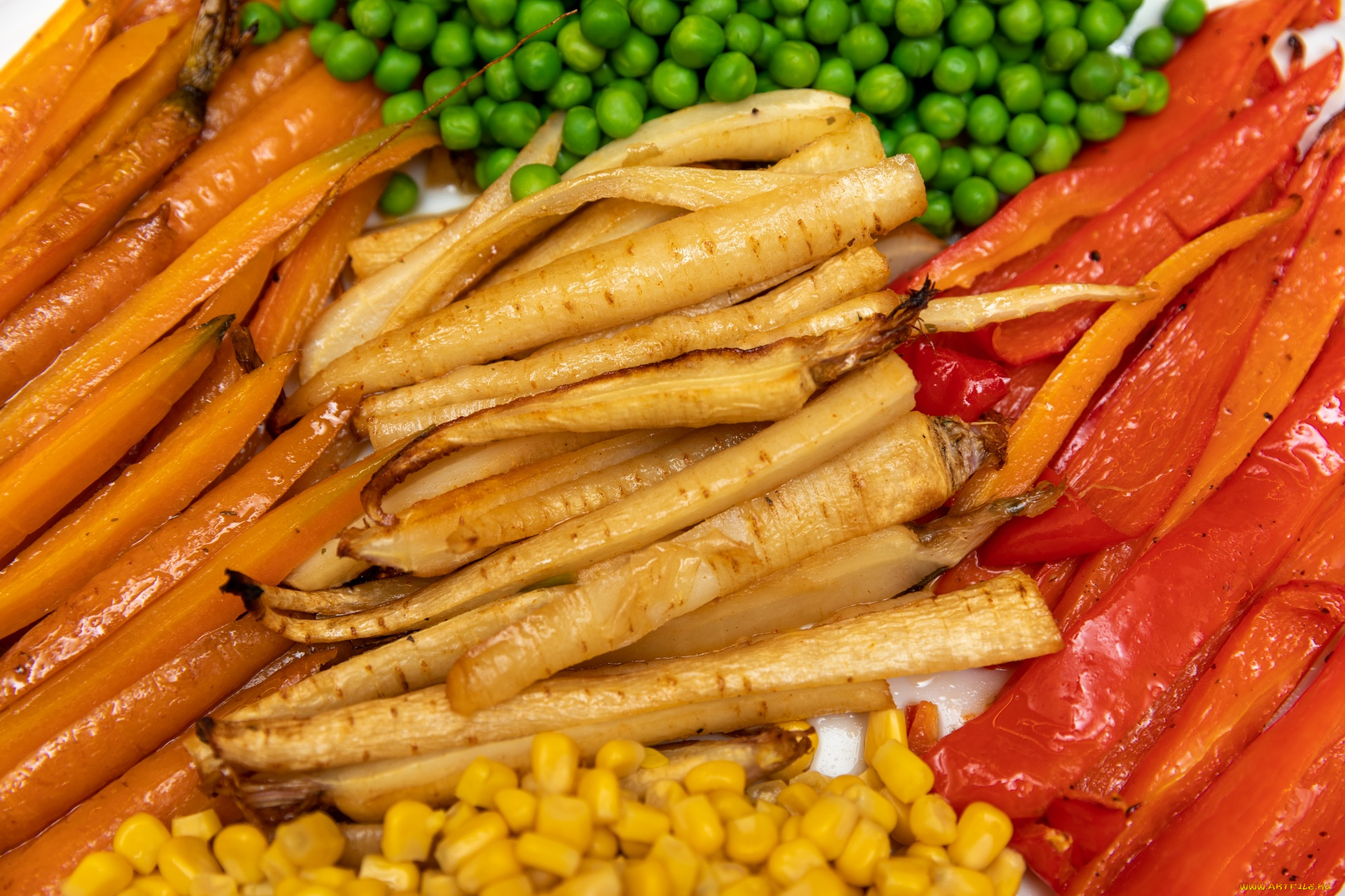 еда, овощи, пастернак, морковь, перец