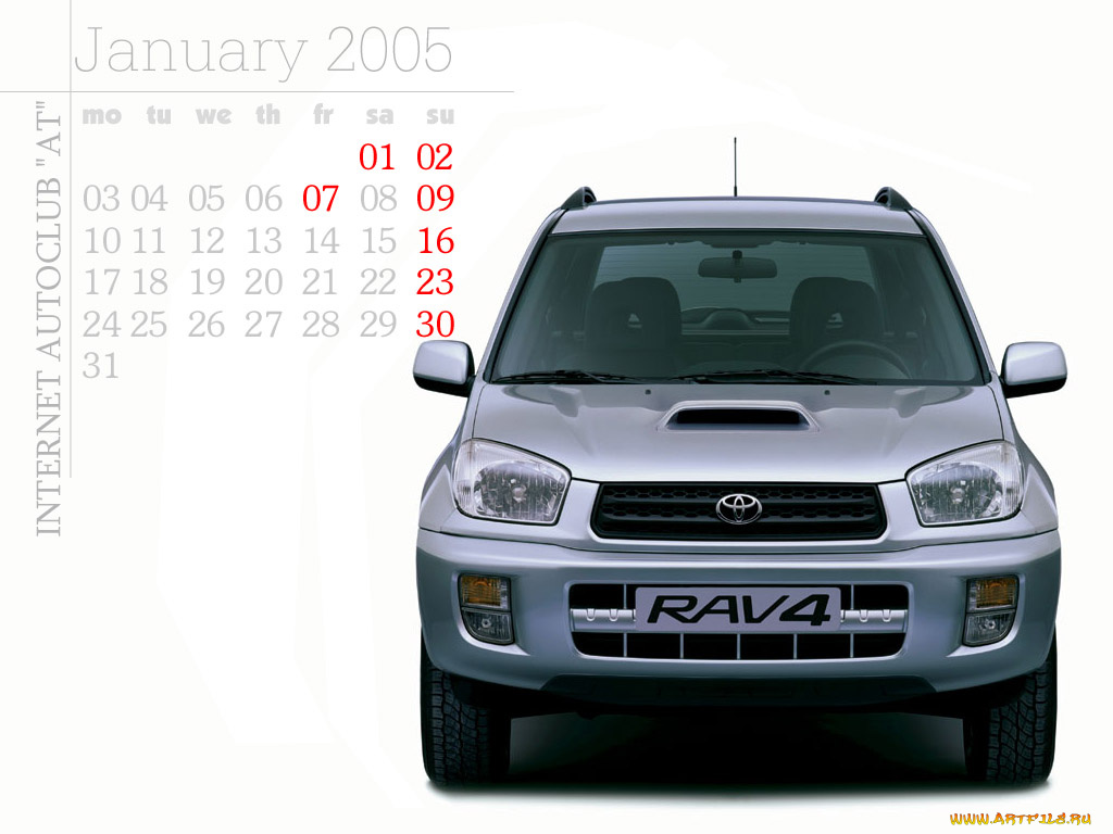 rav4, календари, автомобили