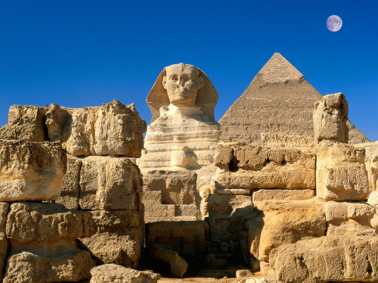 reat, sphinx, chephren, pyramid, giza, egypt, города
