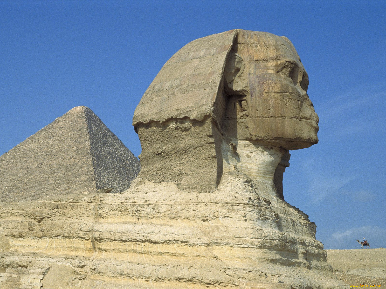 the, sphinx, and, great, pyramids, giza, cairo, egypt, города