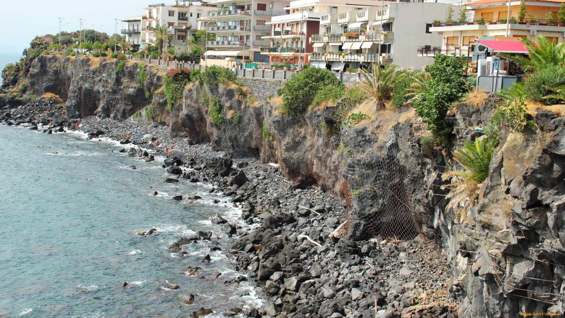 италия, сицилия, aci, castello, города, улицы, площади, набережные, побережье, дома, море