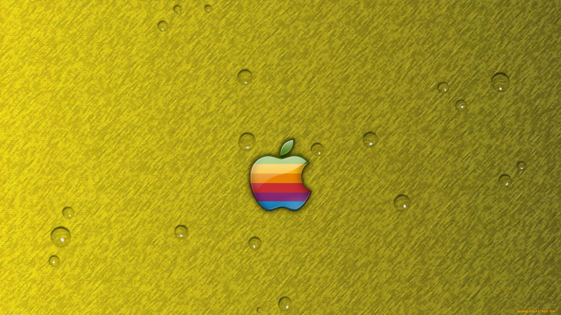 компьютеры, apple, фон, логотип, капли, цвета, яблоко