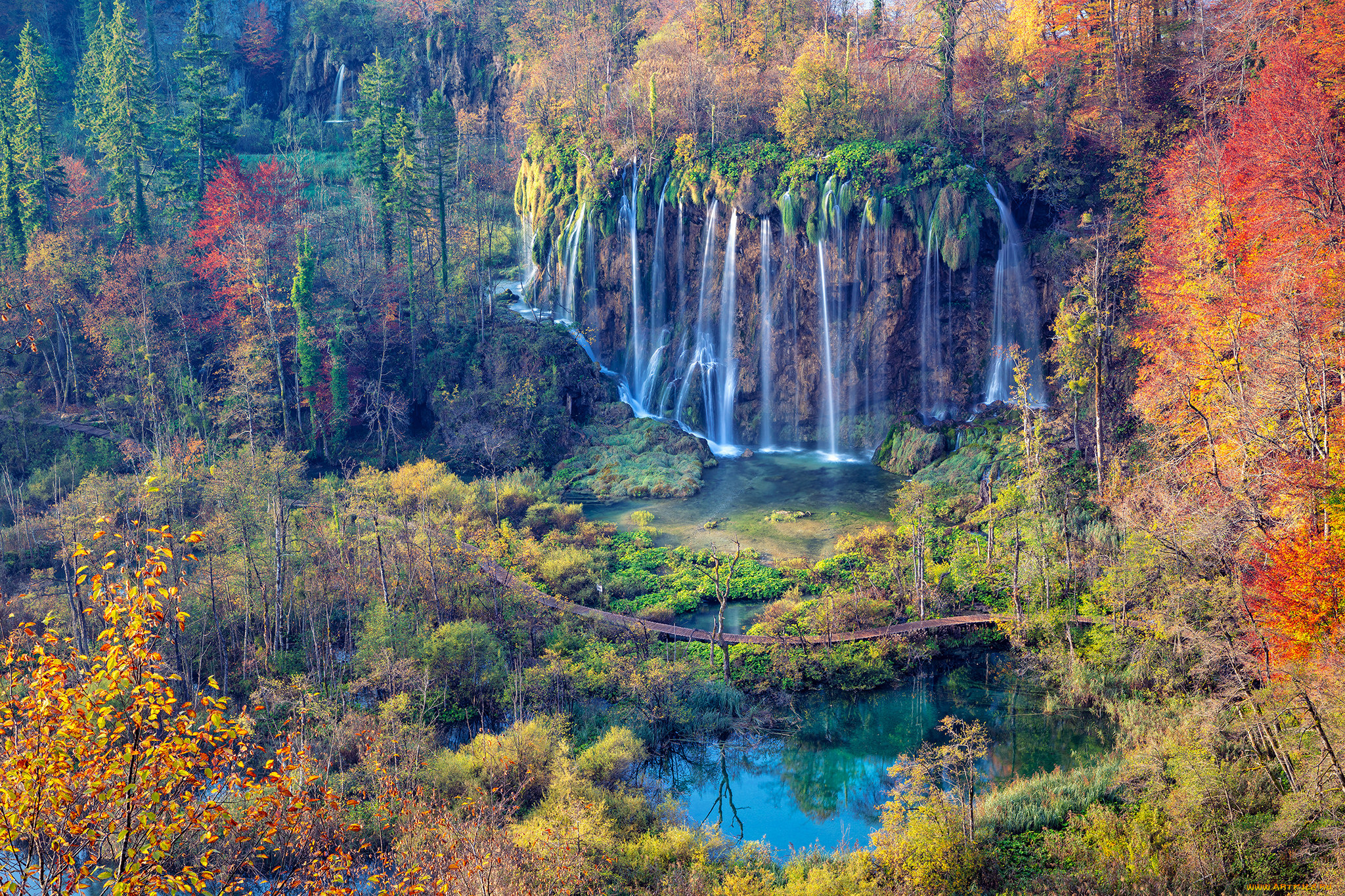 природа, водопады, простор