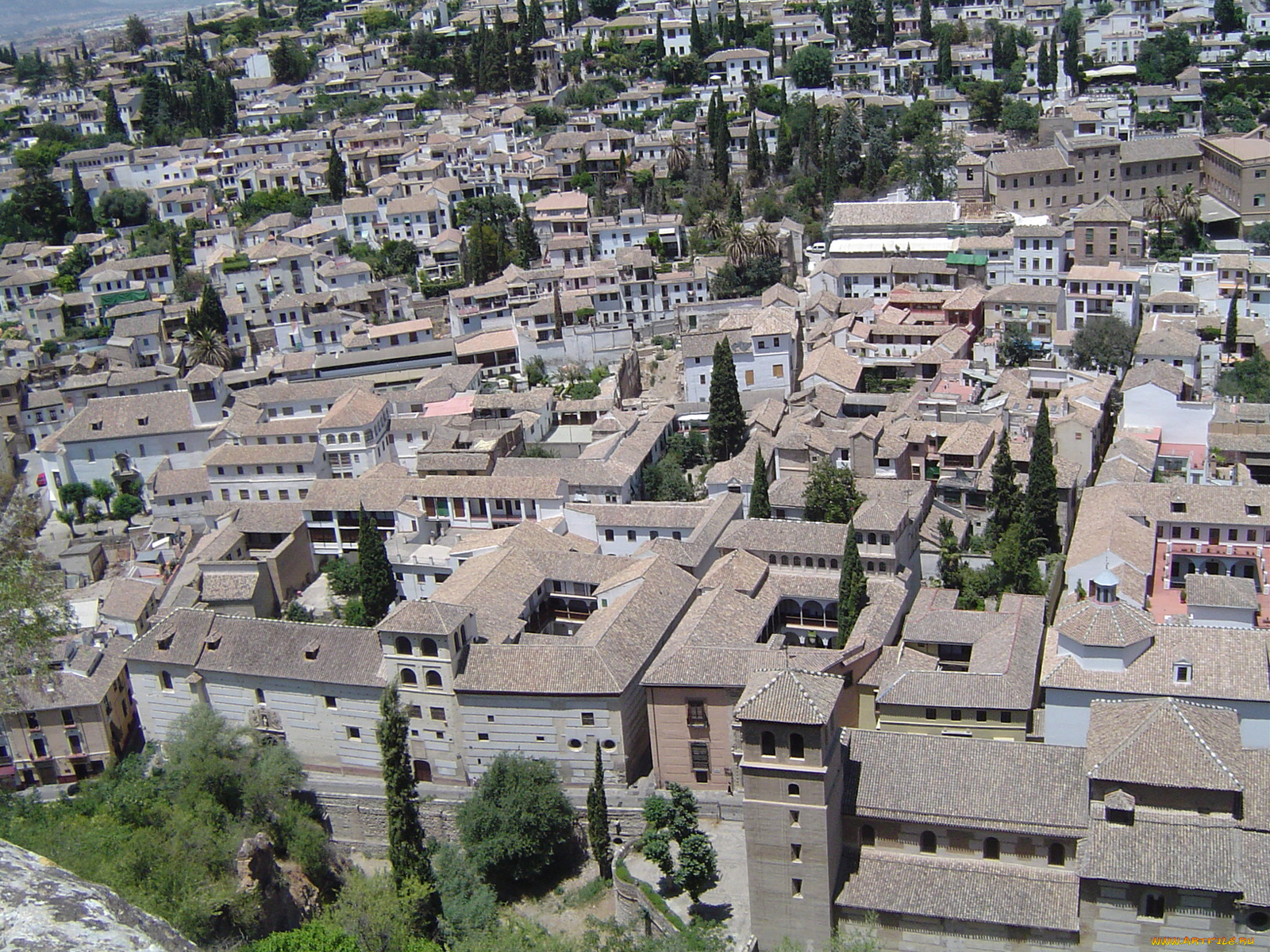 granada, spain, города, панорамы